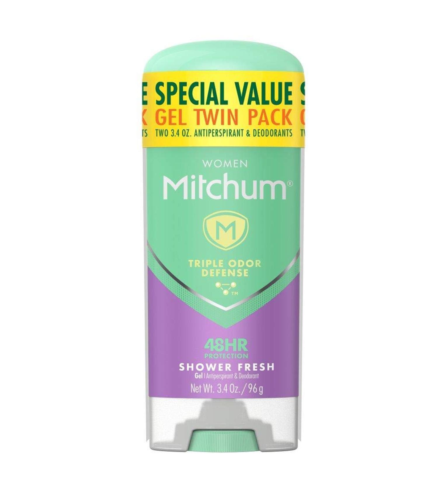 Mitchum Women's Antiperspirant Stick Triple Odor Defense Gel 48 Hr Protection 3.4 Oz (Pack of 2) - Buy Online on GoSupps.com