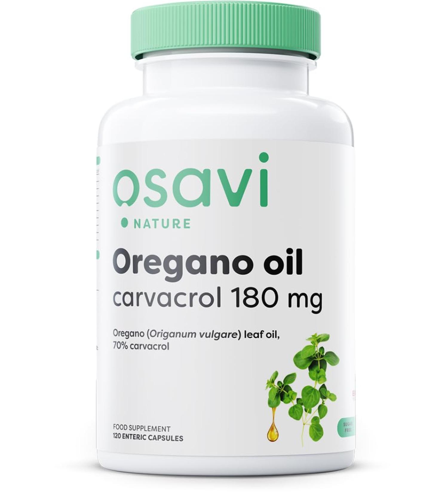 Osavi Oregano Oil Carvacrol 180mg - 120 enteric caps