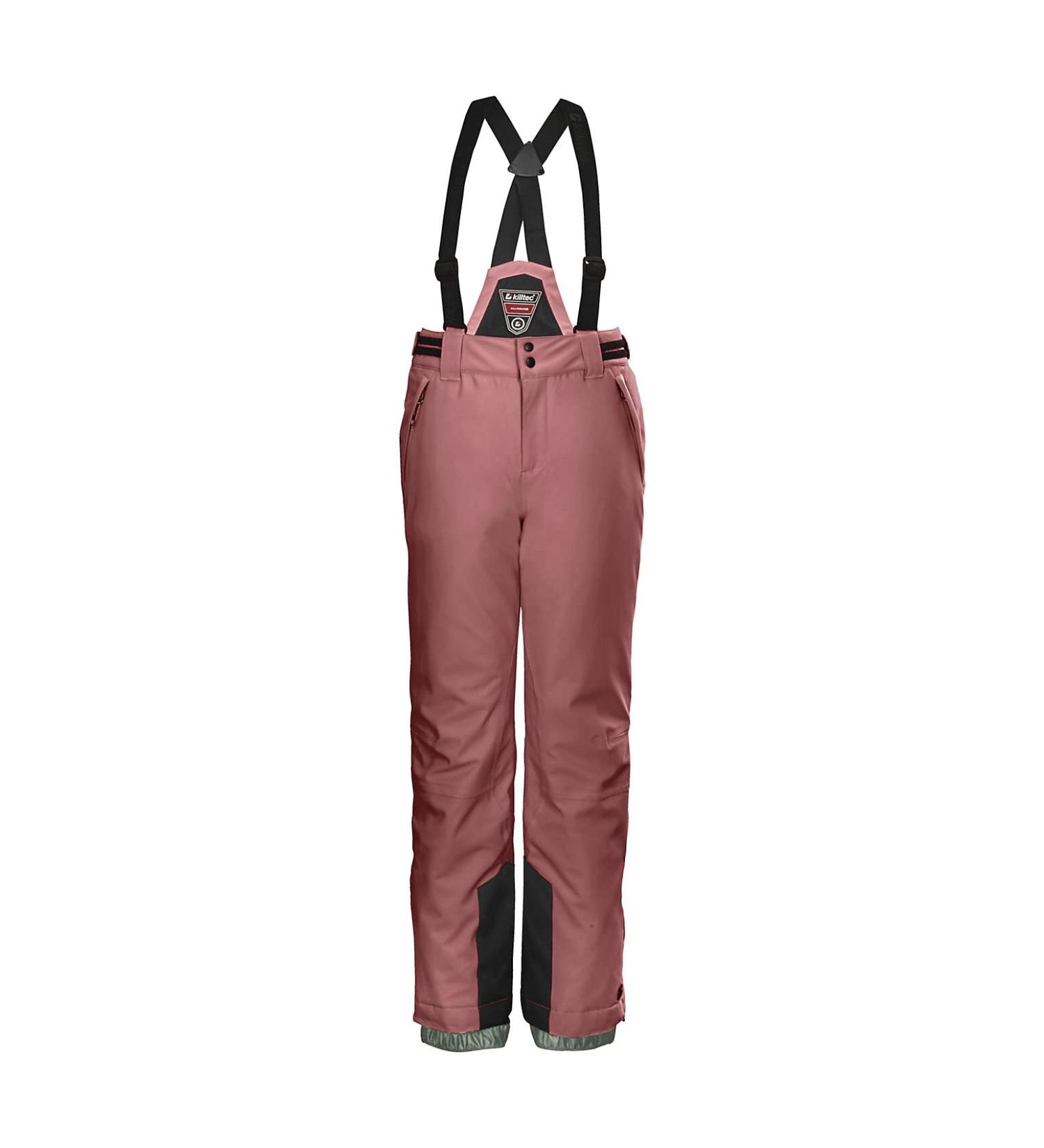 Killtec girls function pants/ski pants with offset bib snow cup and edge protection - KSW 77 GRLS Ski Pnts Hellpink 152 37258-000