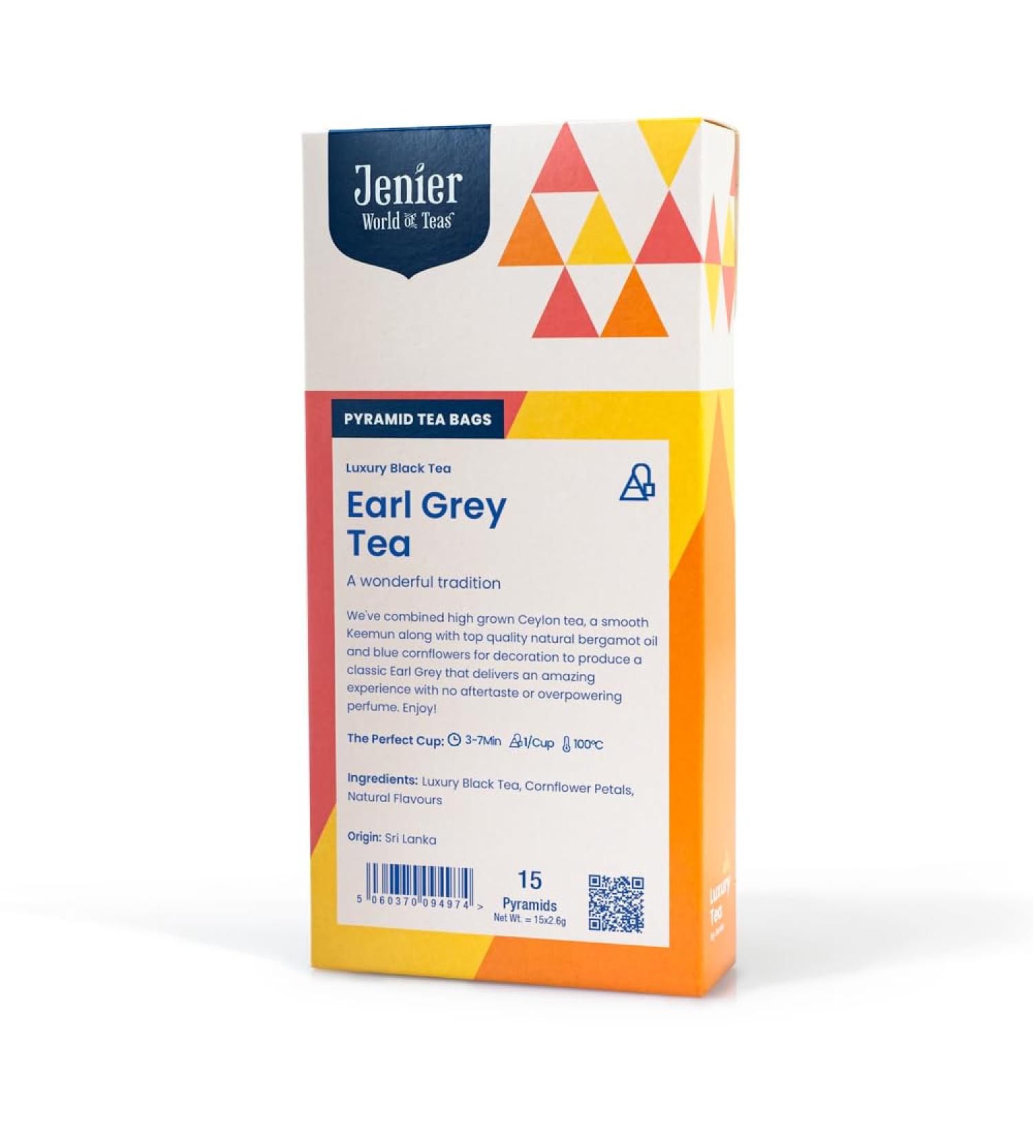 Earl Grey Tea - 15 Biodegradable Pyramid Tea Bags