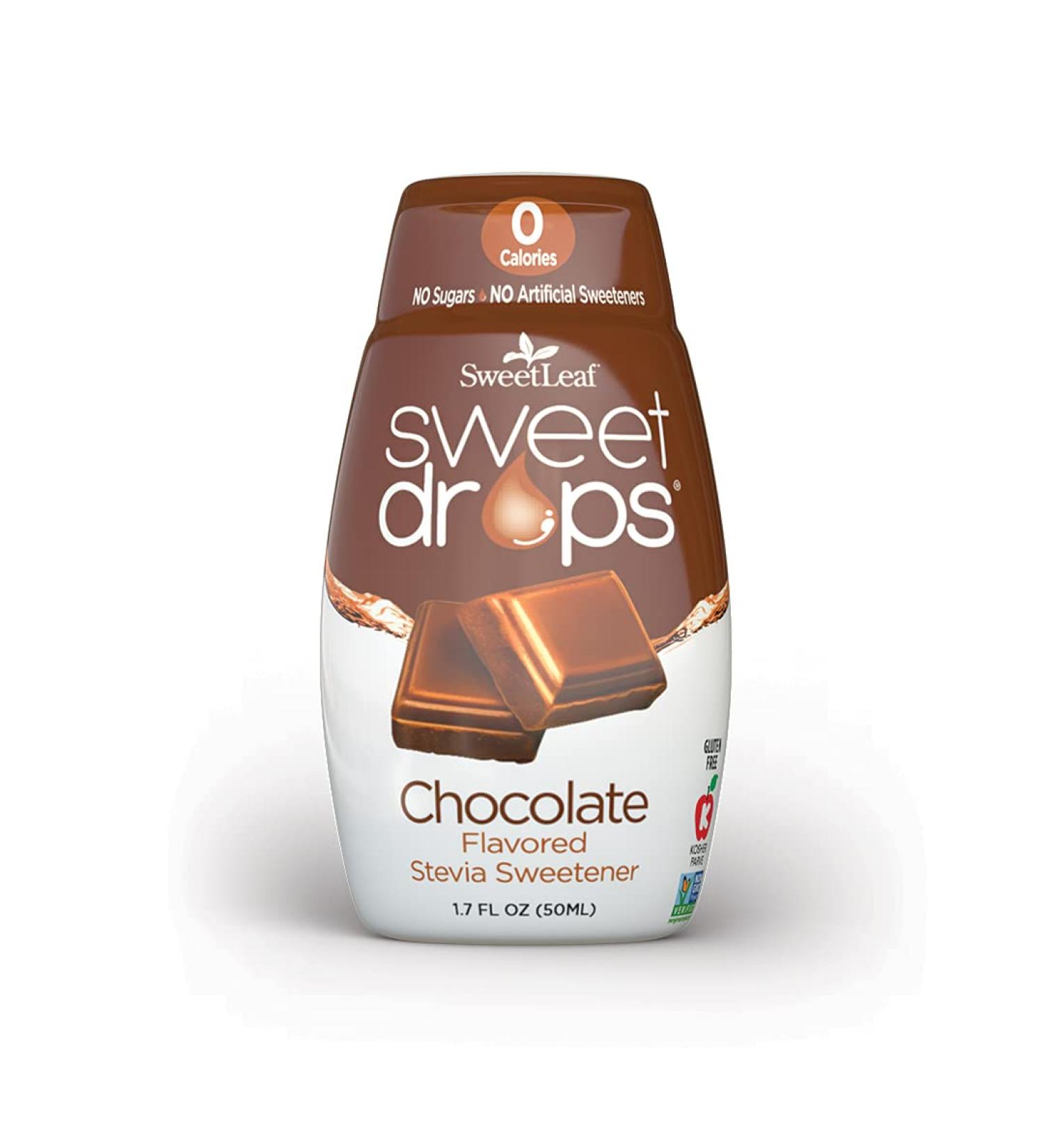 SweetLeaf Liquid Stevia Sweetener - Chocolate Flavor, 1.7 Ounce | Zero-calorie Natural Sweetener - Buy Online on GoSupps.com