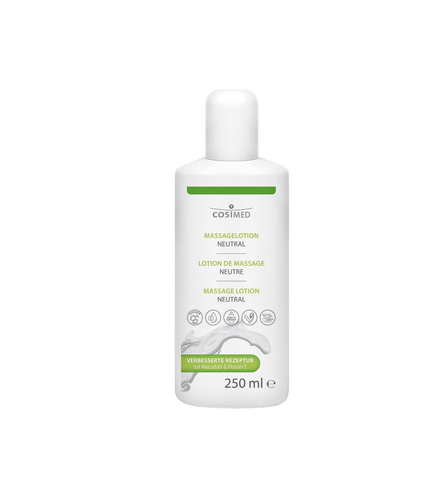cosiMed massage lotion neutral | 250 ml | with avocado oil and vitamin E | no fragrances no parabens | skin care