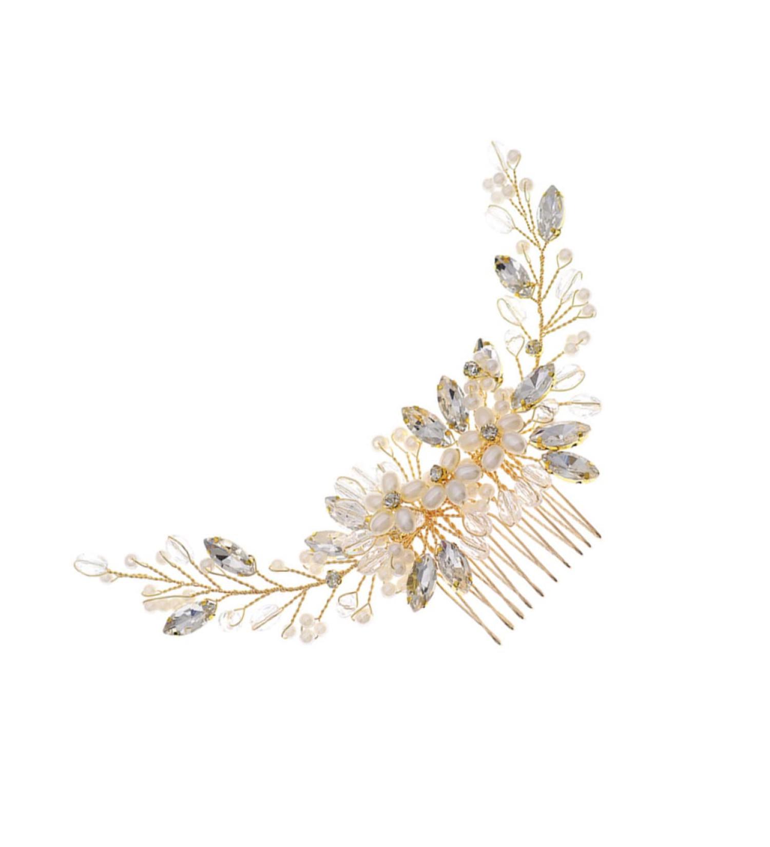 FRCOLOR 1pc Pearl Comb Wedding Hair Clips Rhinestone Headpiece Hair Accessories Sparking Jewelry Hair Decoration Wedding Hair Comb Gold Hair Ties Wig Combs The Photo Bride Manual - Buy Online on GoSupps.com