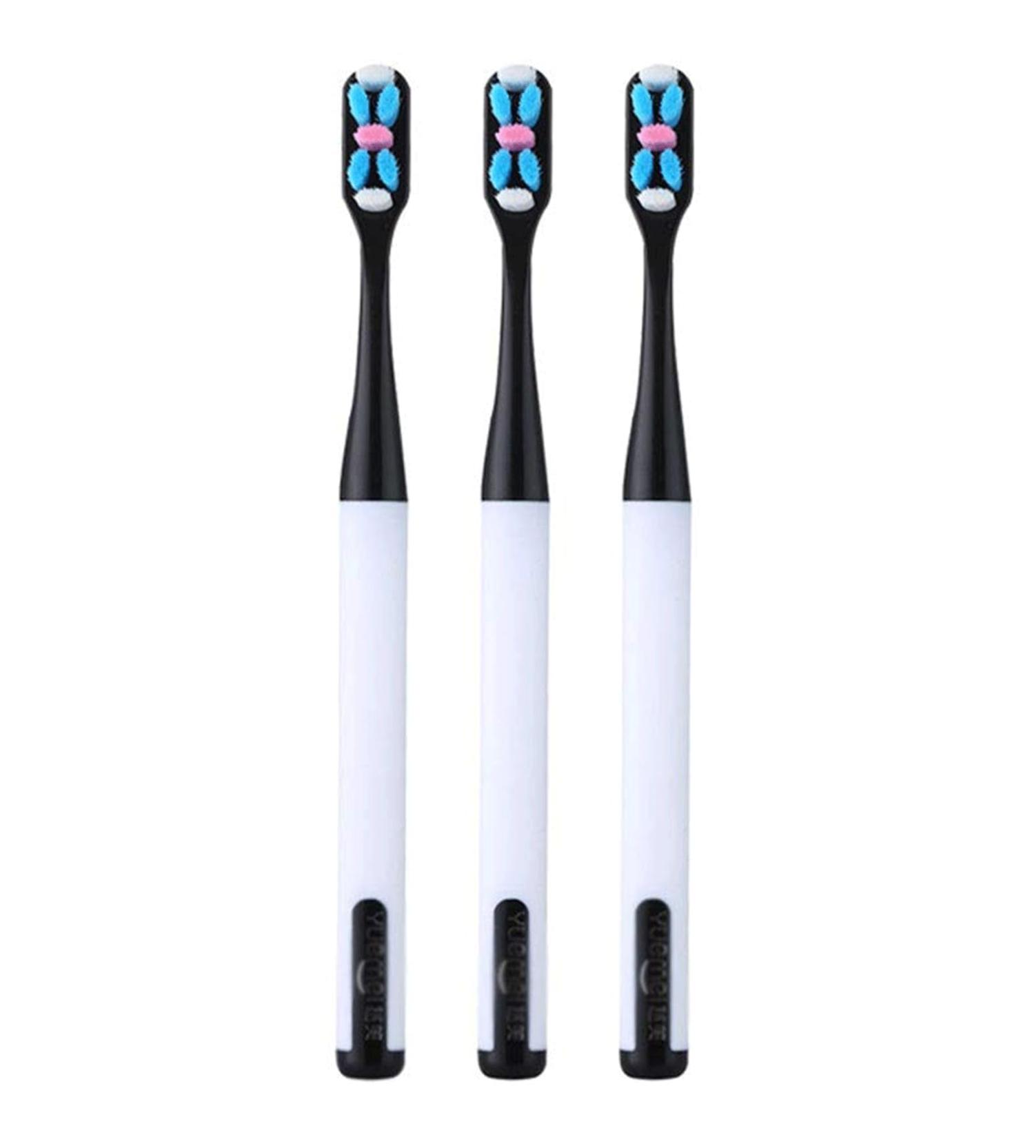 Zumaha Ultra-Like Toothbrush - 10 000 Bristles Ergonomic Design 3-Pack Travel Set for Adults & Juniors | Ideal for Pregnancy - Buy Online on GoSupps.com