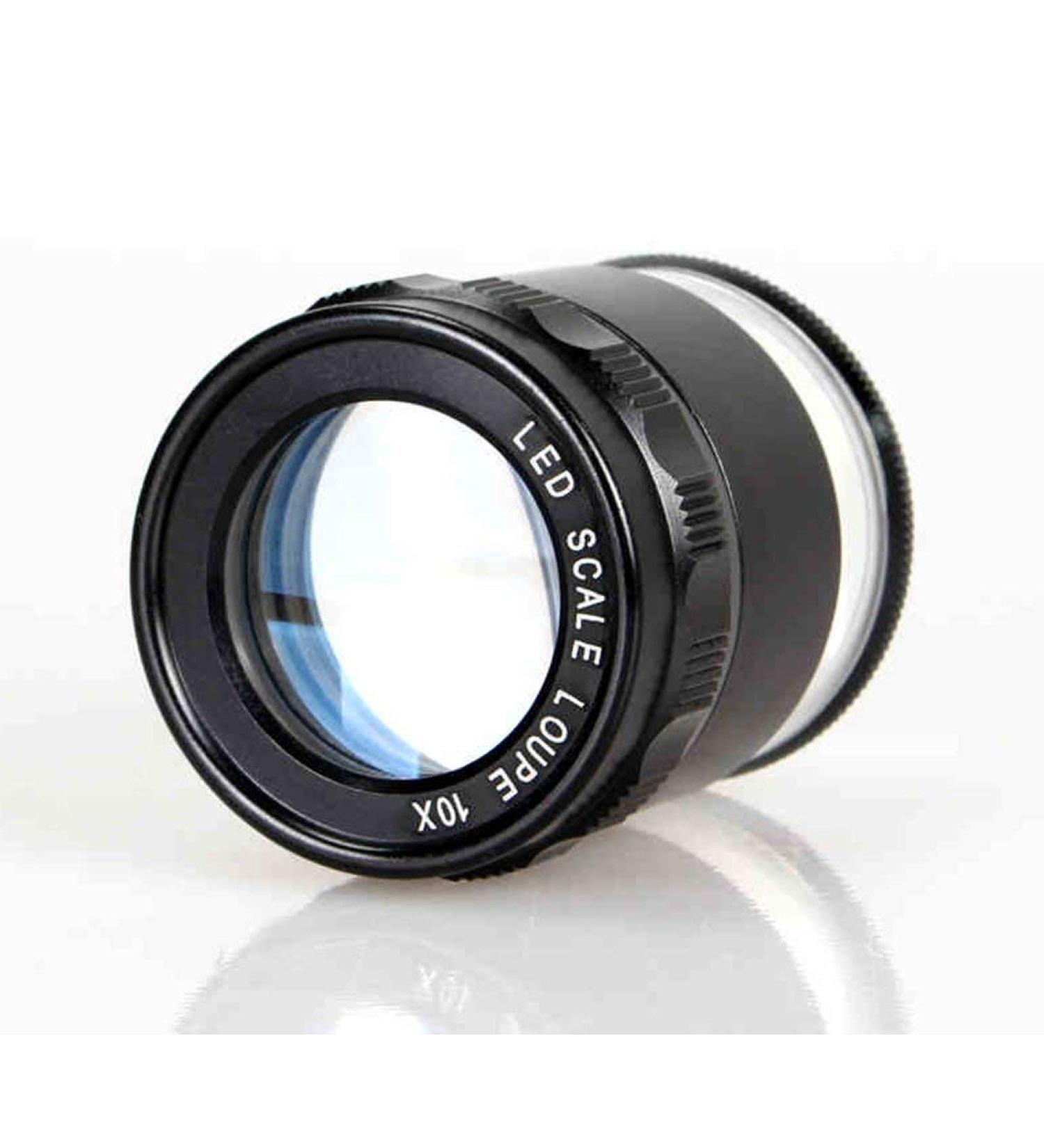 Handheld Magnifying Glass Metal Optical Lenses 8 LED Lights 51 43mm Magnifiers