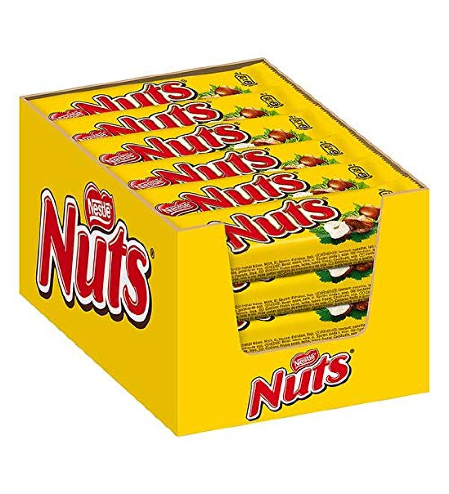 Nestlé Nuts Hazelnut Bars 42g (Pack of 24)