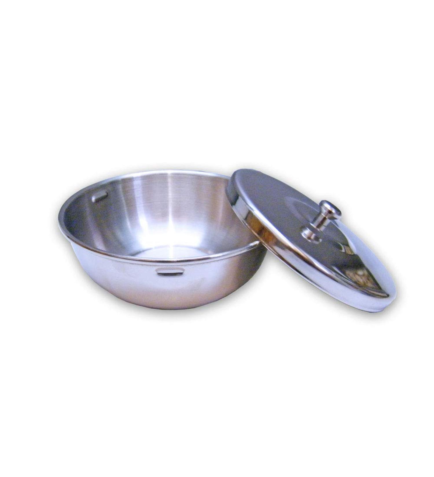 Schulz -Shaving bowl with lid - stainless steel