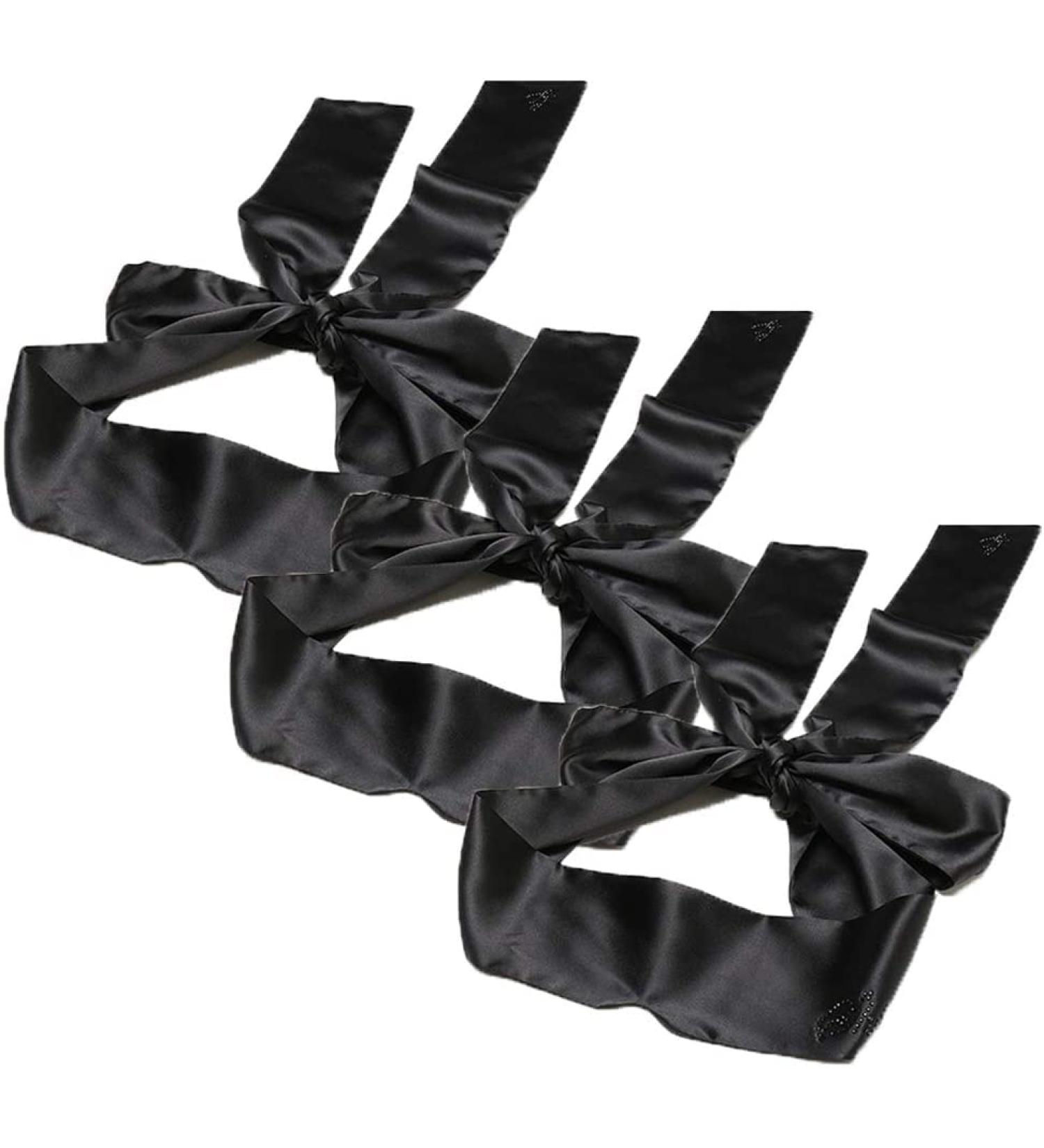 ZHER-LU Silk Sleep Mask Bundle - Pack of 3 Satin Eye Masks with Rhinestones (Black) - 150cm - Buy Online on GoSupps.com