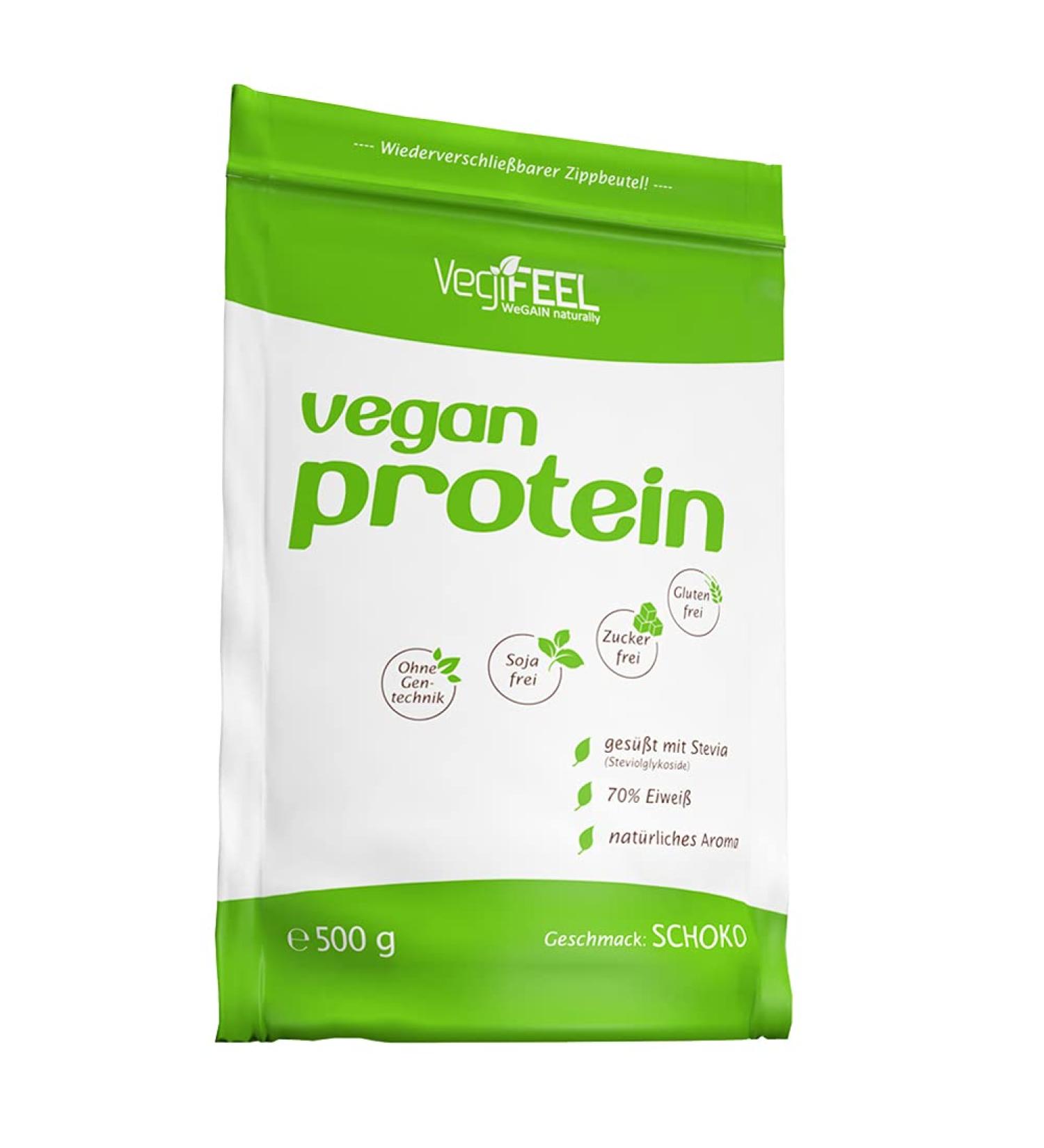 Vegife Vegan Protein Powder - Chocolate Flavor - 500g Soy Pea Rice & Hemp Protein - Nutritious Vegetable Protein Blend for Optimal Health - Buy Online on GoSupps.com