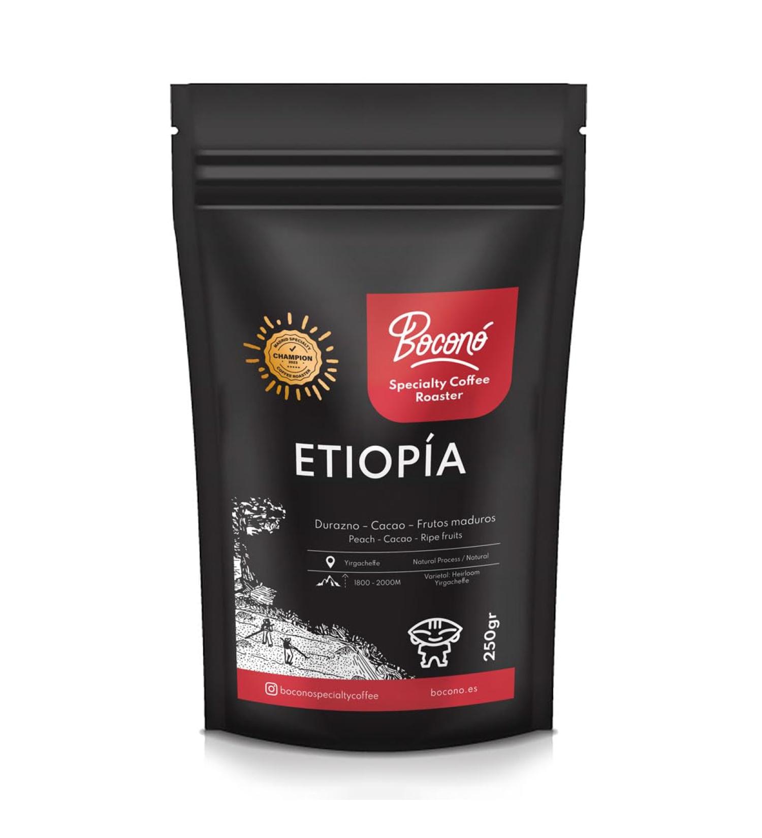 Bocon Specialty Coffee thiopie Sidamo 250g Caf en grain de Specialit Processus lav arabica Altitude entre 2000m 2200m caf grain aeropresss V60 french press espresso Caf de sp cialit de thiopie 250 g (Lot de 1) - Buy Online on GoSupps.com