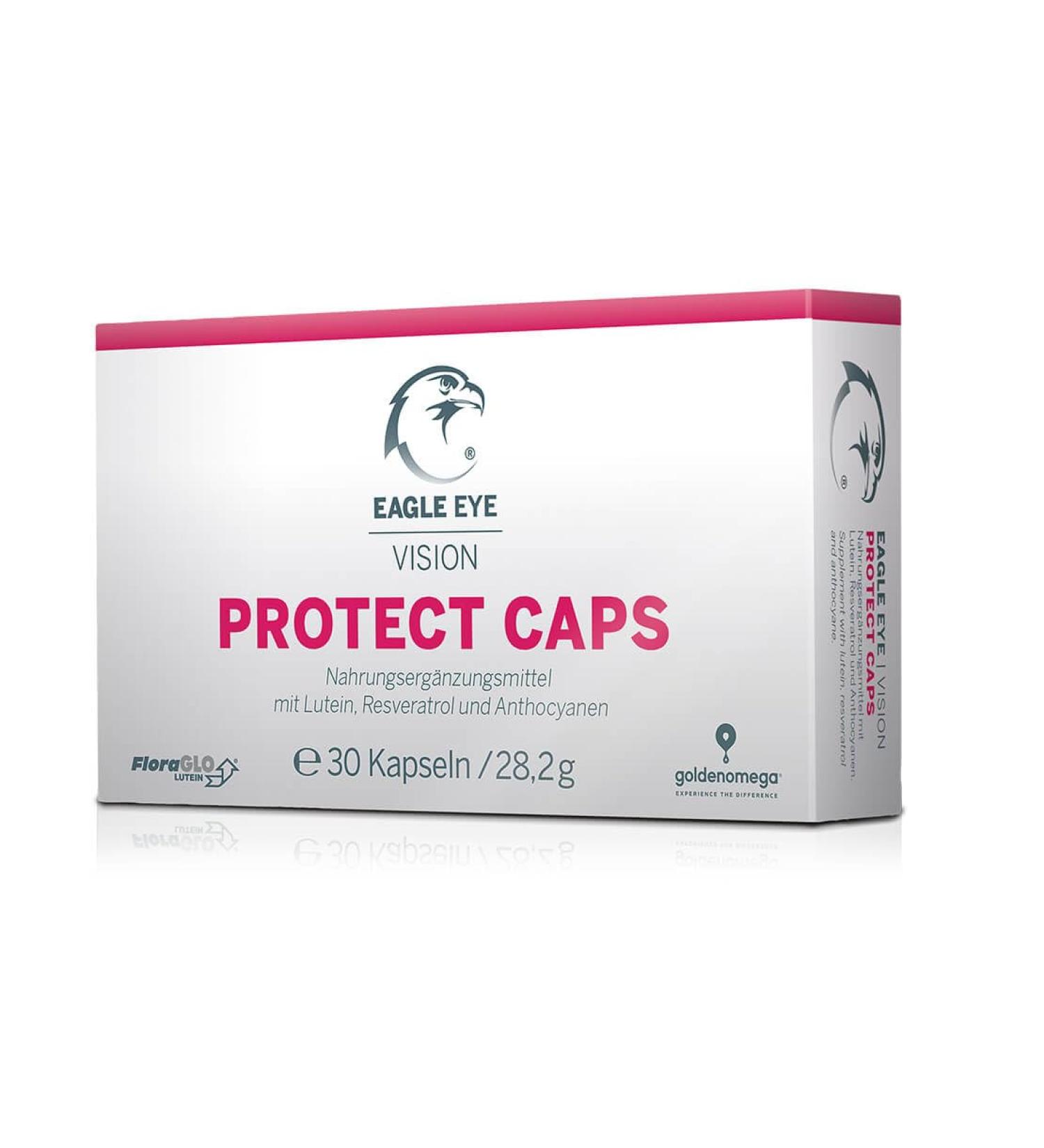 Eagle Eye Protect Caps - with 15mg quality raw material Floraglo Lutein and Zeaxanthin - 30 capsules with anthocyans and resveratrol for eyesight and eye health