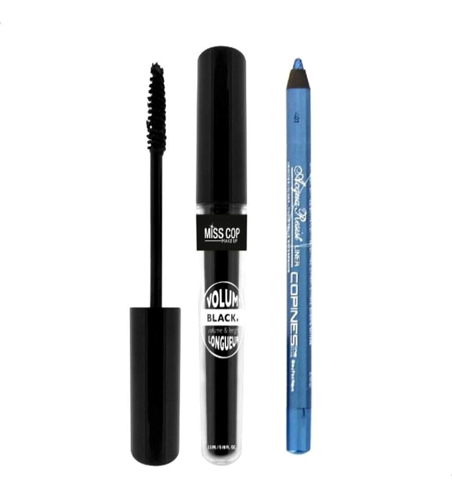 BLACK AMPLIFIED EYELASH VOLUME MASCARA KIT + OCEAN BLUE WATERPROOF PENCIL - Buy Online on GoSupps.com