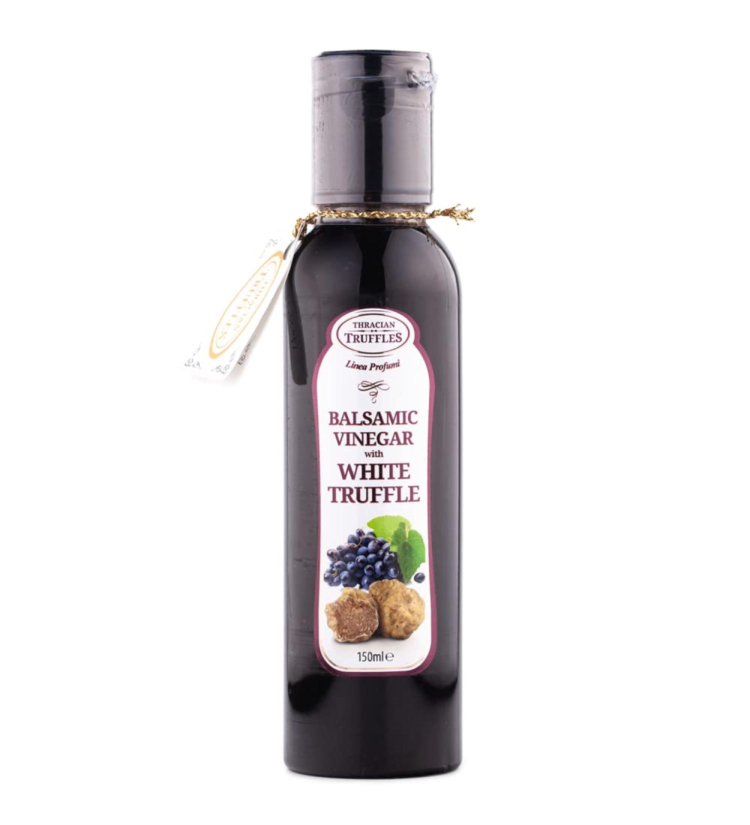 Balsamic vinegar glaze of Modena with white truffle Grape must Truffle balsamico vinegar Balsamic marinade White truffle condiment Dressing for fresh salads stewed vegetables meat 150 ml - Buy Online on GoSupps.com