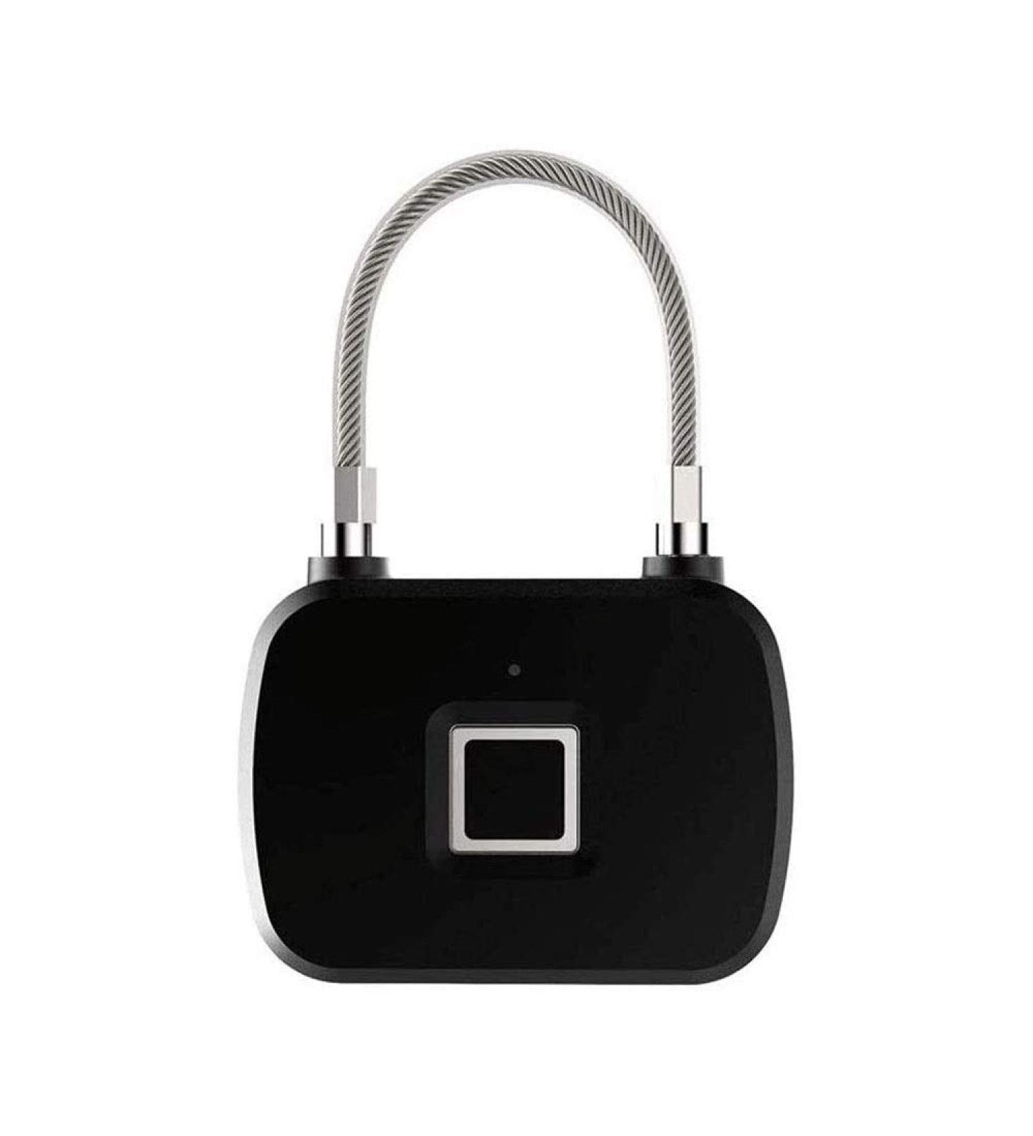 Fingerprint Padlock Smart Keyless Lock for Locker Backpack Suitcase Travel Luggage Cabinet Drawer Indoor School Locker Lock (Black) - Buy Online on GoSupps.com