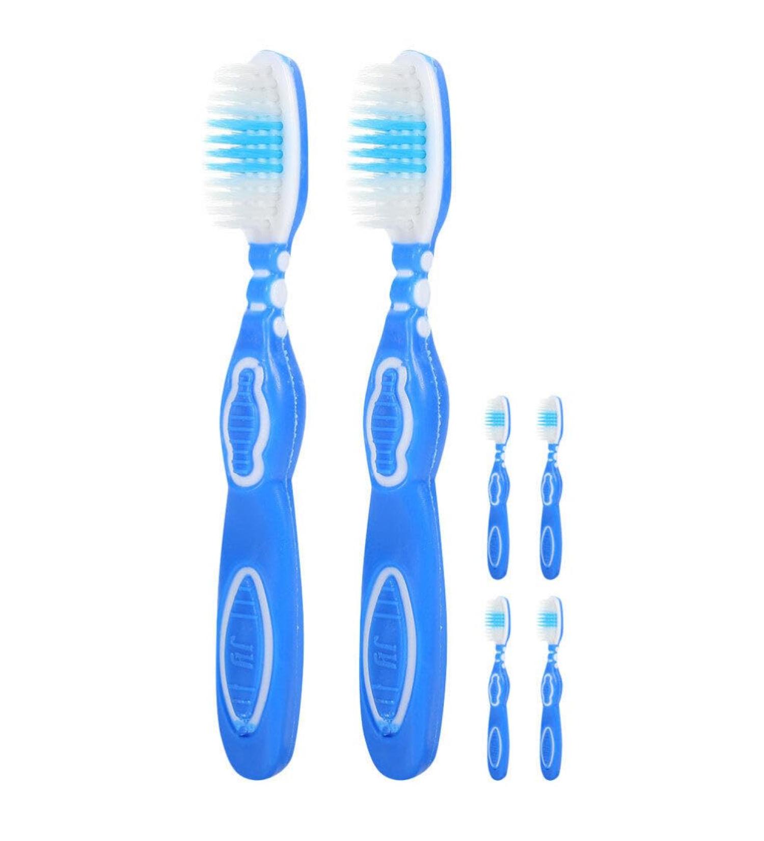 Beavorty 6-Piece Soft Toothbrush Set - Big Head Gentle Bristles for Travel & Home Use | Ideal for All Ages - Buy Online on GoSupps.com
