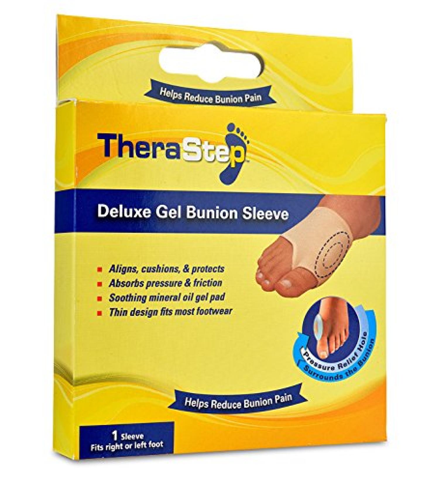 Silipos TheraStep 7018 Deluxe Gel Bunion Sleeve - Relieve Pain and Discomfort - Buy Online on GoSupps.com