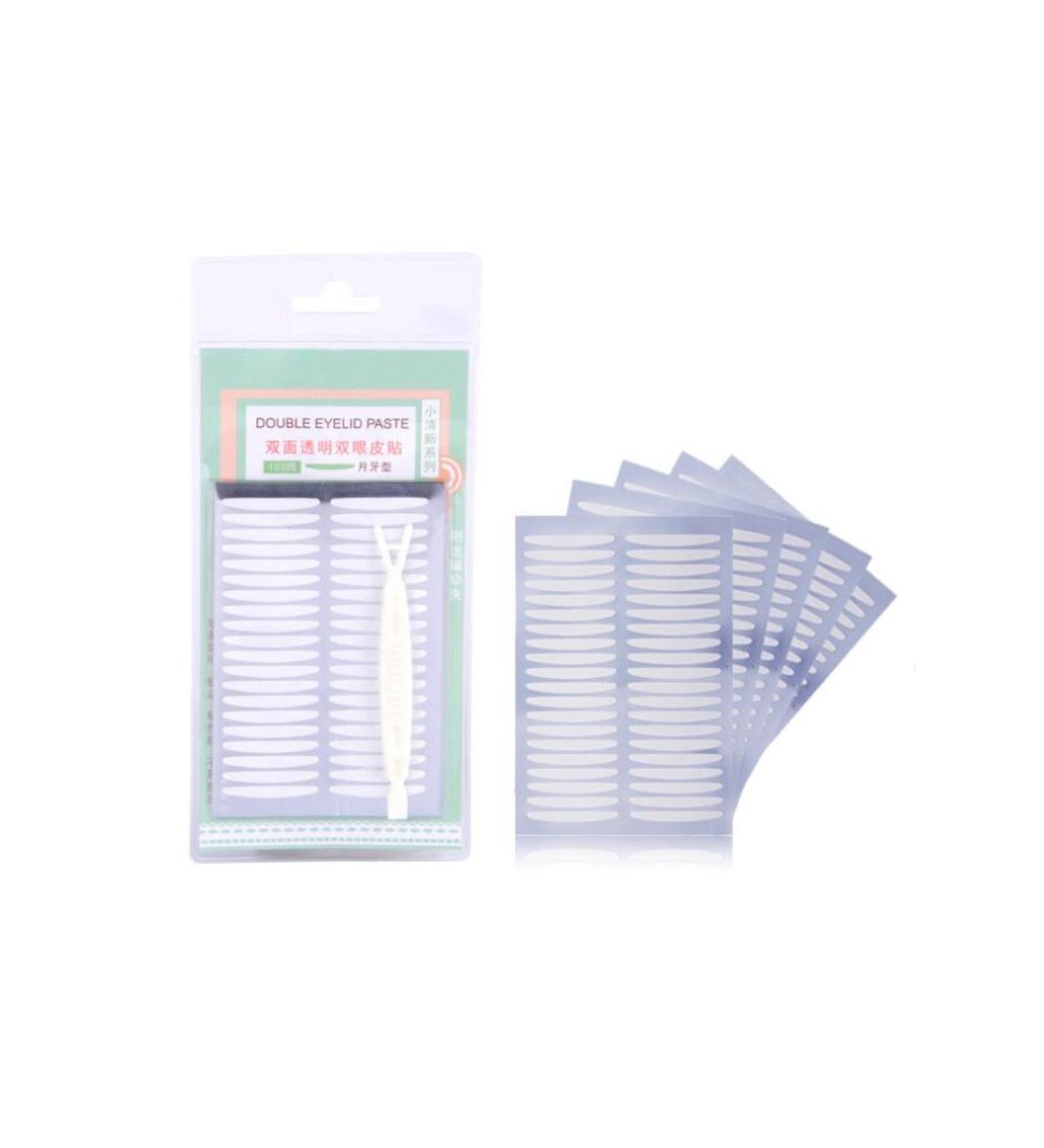 100 Pairs Moon Shaped Natural Eyelid Tape Strips - Instant Eye Lift Stickers | 200PCs Gabel Adhesive for International Shipping - Buy Online on GoSupps.com