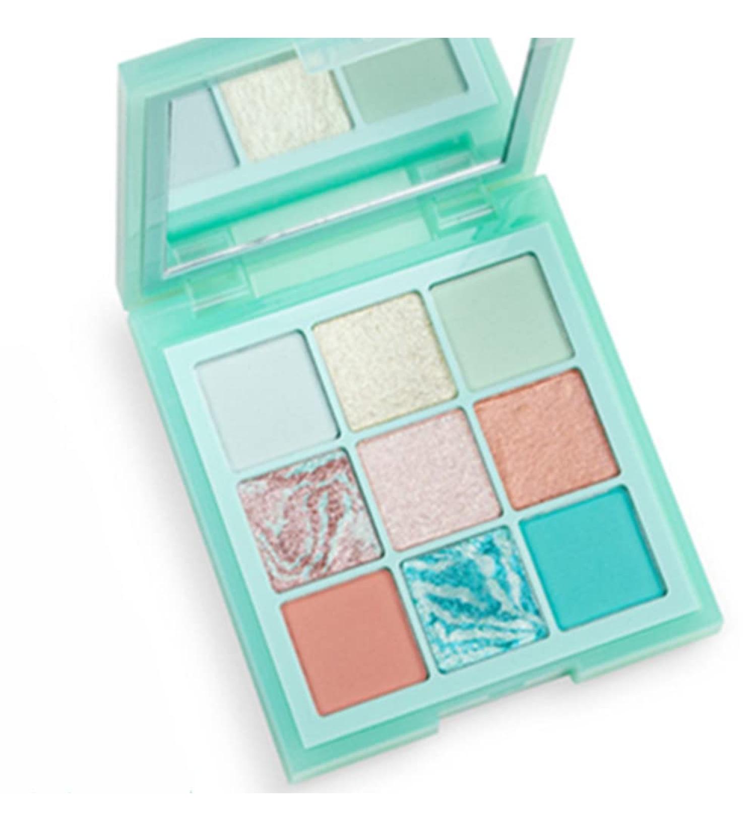 Mysense 9 Colors Eyeshadow Palette Glitter and Matte Eye Shadows Light Green Teal Blue Copper Professional Vegan Natural Nude Eyeshadow Shades Mint Green & Maroon - Buy Online on GoSupps.com