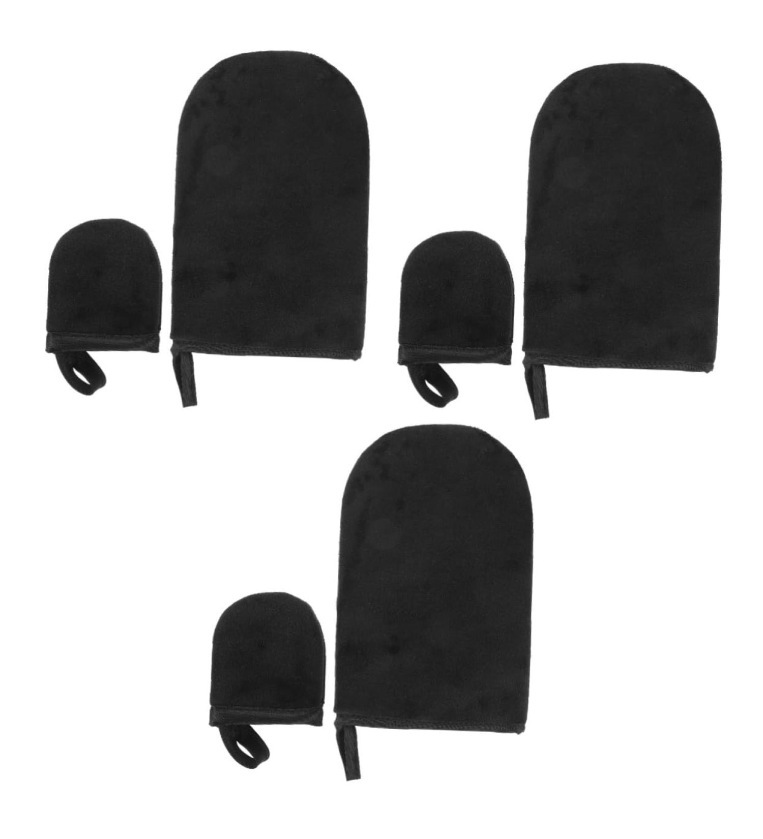 Healeved 3 Sets Tanning Gloves Manicure Hand Protectors Gloves for Gel Nails Salon Gloves Lotion Nail Gel Self Tan Face Applicator Gel Nail Gloves Uv Gloves Protection Flocking Black Agent - Buy Online on GoSupps.com