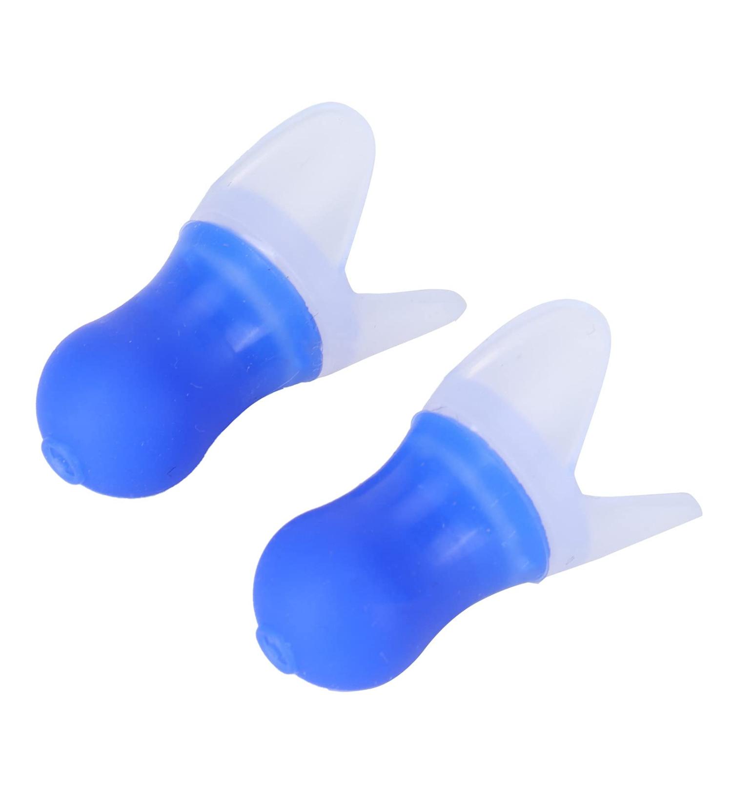  2 Pcs Waterproof Silicone Ear Plugs - Noise Reduction for Swimming Sleeping & Flying | Soft & Comfortable for Long-term Wear (Blue Large + PP Box)  - Buy Online on GoSupps.com