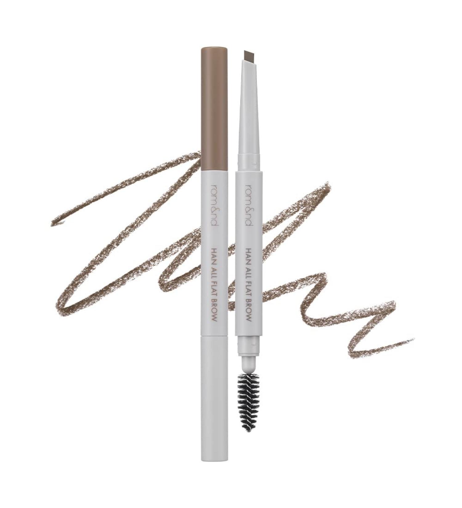 rom&nd HAN ALL FLAT BROW Waterproof Precision Eyebrow Pencil - Perfect for All Hair Colors | K-Beauty Essentials - Buy Online on GoSupps.com