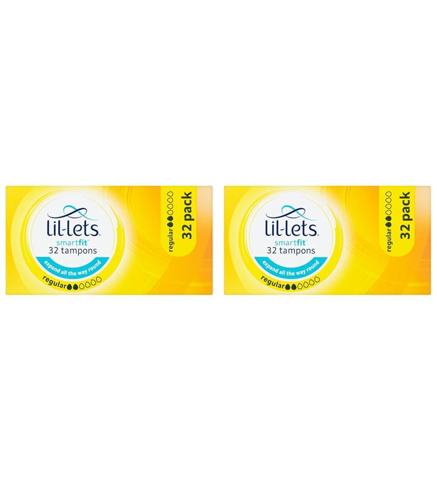 Lil-Lets SmartFit Regular Non-Applicator Tampons - Pack of 64 32 Count (Pack of 2) - Buy Online on GoSupps.com