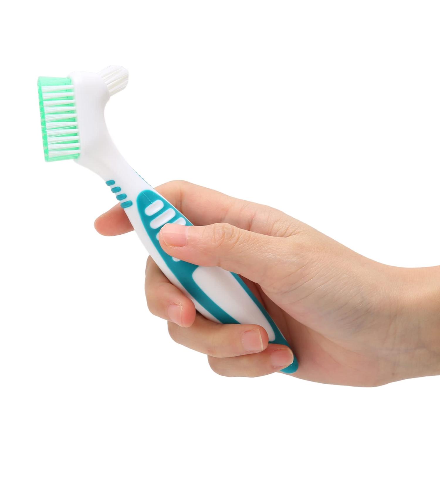 ZJchao Denture Cleaning Brush - Effective Plaque Removal & Surface Cleaning for Long Service Life - Buy Online on GoSupps.com