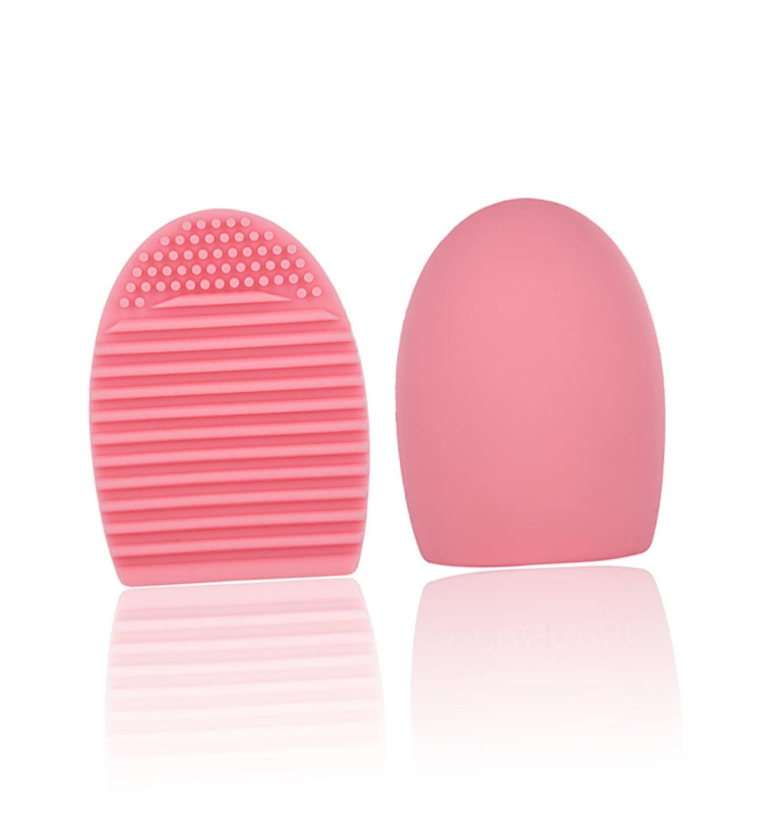 DOITOOL Makeup Brush Lipstick Organizer Silicone Brush Cleaning Scrubber Silicone Cosmetic Brush Egg Cosmetic Clean Tools Detergent Cleaner Scrub Board Make up Pink Travel medium Pink - Buy Online on GoSupps.com