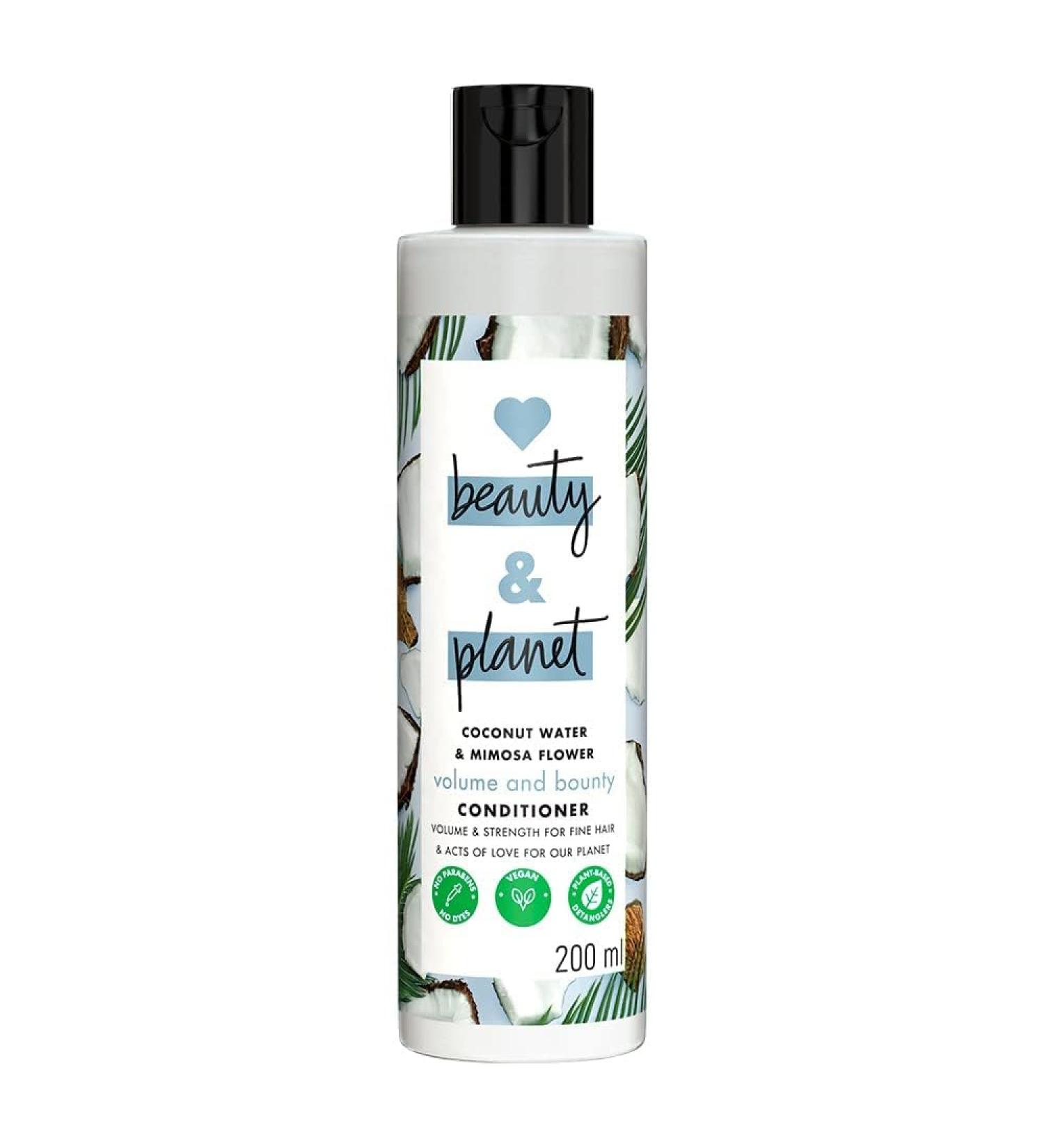 Lovee Beautty & Planet Coconut Water & Mimosa Flower Natural Conditioner for Volume | No Sulfates and No Paraben | 200mll - Buy Online on GoSupps.com