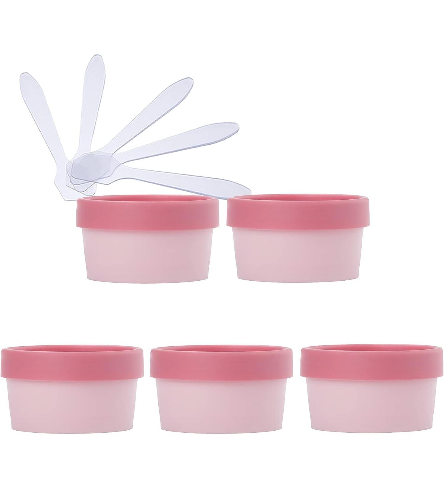 empty jars with lids cosmetic jar B0CL9KHB4R5 PC 200ml Pink Mask Mixing Bowl Empty 200g Plastic Storage Jars with Inner Liner for Storage Body Hand Face Cream Lotion Gel 5X Spatula (Color : Geel Si - Buy Online on GoSupps.com