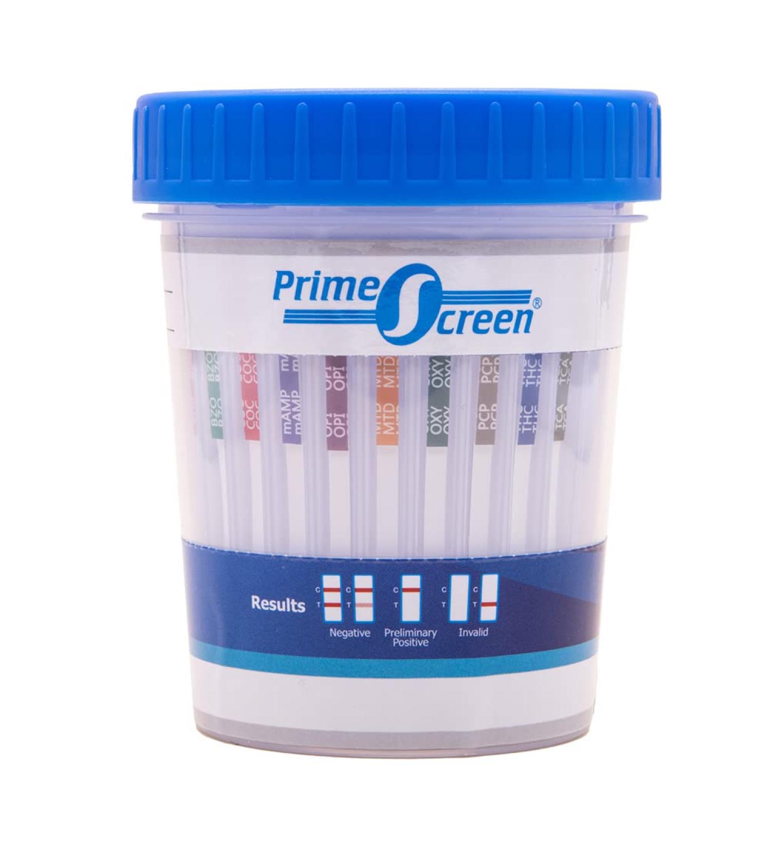 Prime Screen 12-Panel Multi-Drug Urine Test Compact Cup - C-Cup 10 Pack - CDOA-6125 - Buy Online on GoSupps.com
