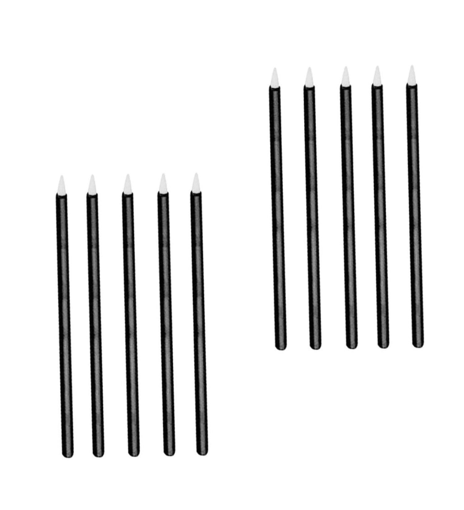 Ipetboom 100pcs Head Eye Black Fiber Eyeliner Applicator Makeup Brush Stickblack Disposable Practical Sticks - Buy Online on GoSupps.com
