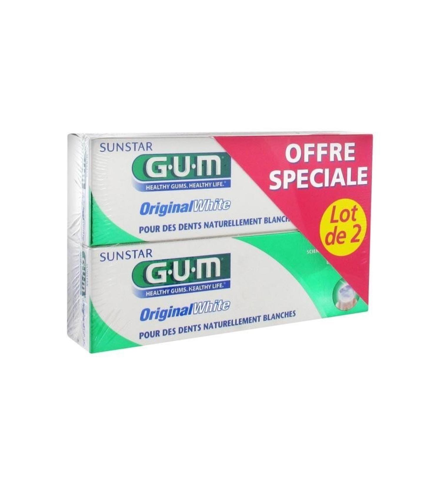 Gum Original White Toothpaste 2 x 75ml