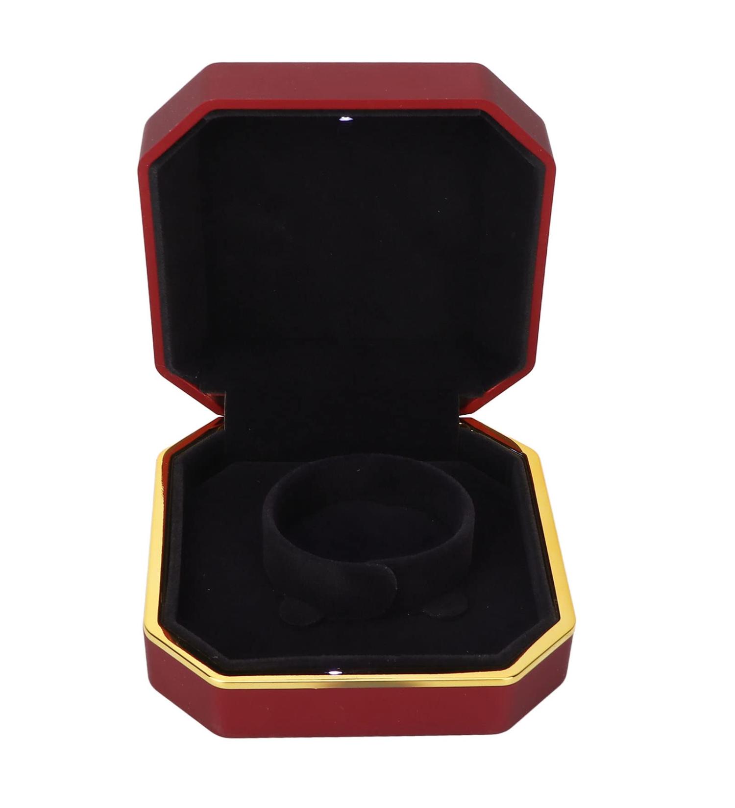 LED Bracelet Box Jewelry Display Case Portable for Proposal for Engagement for Wedding(red) - Buy Online on GoSupps.com