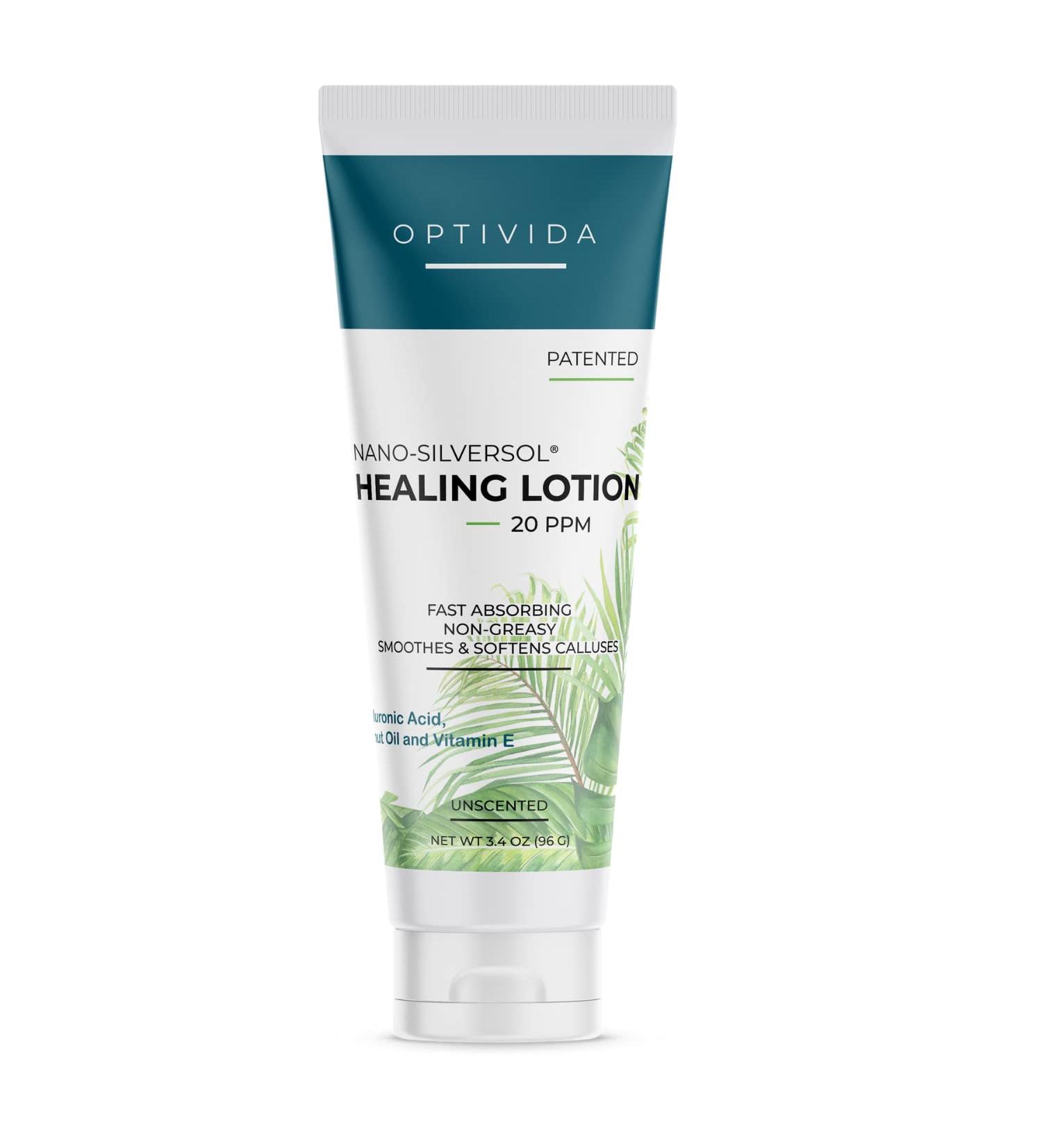 Optivida Health Nano-Silver Infused Cream | Advanced Cellular Silver Gel for Scars, Wounds, Rashes, and Skin Irritations | Hyaluronic Acid, Coconut Oil, Vitamin E | Unscented - 3.4 oz | Pack of 1 - Buy Online on GoSupps.com