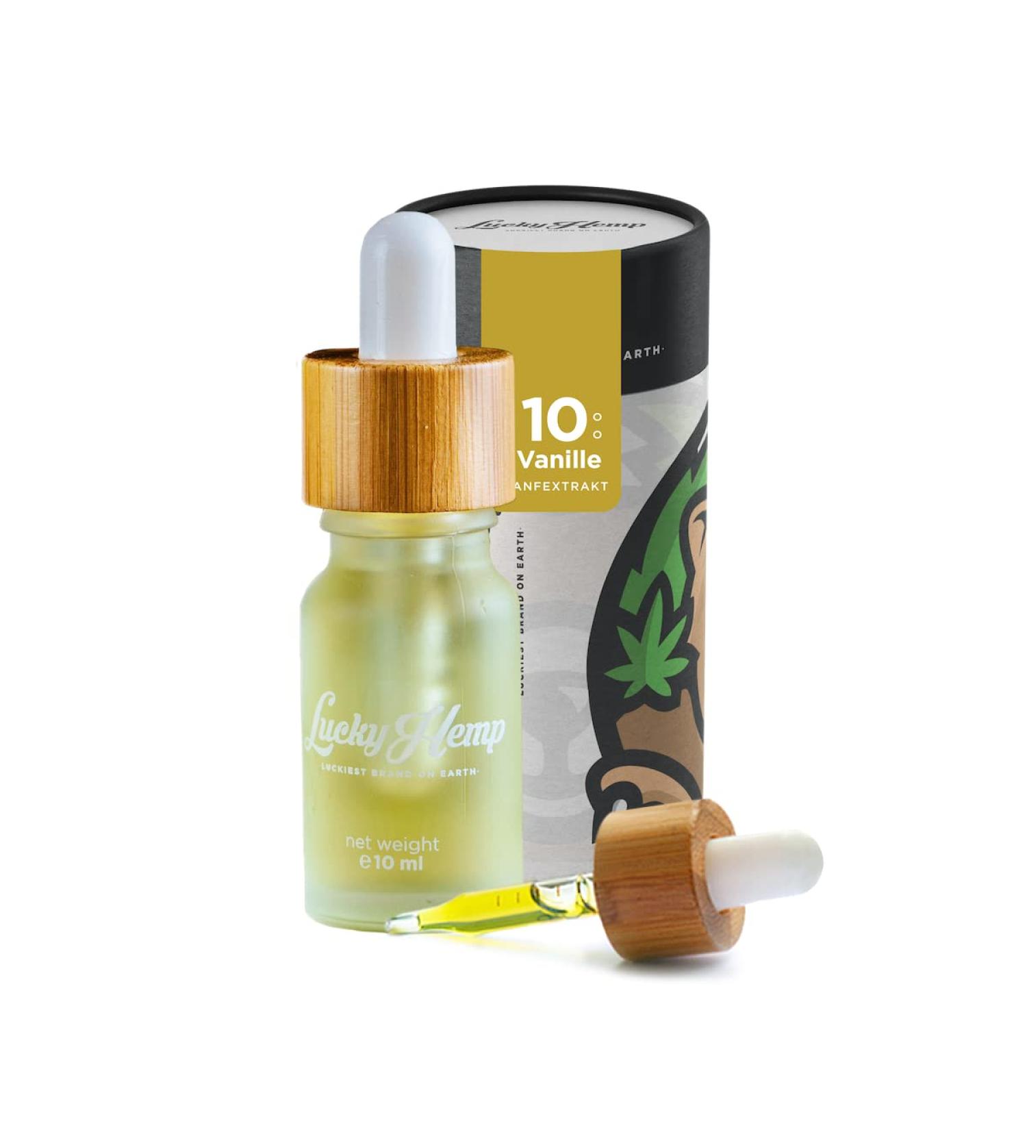  Lucky Hemp Premium Oil 10 - Flavor: Vanilla - GMP Certified - 10 ml - Buy Online on GoSupps.com