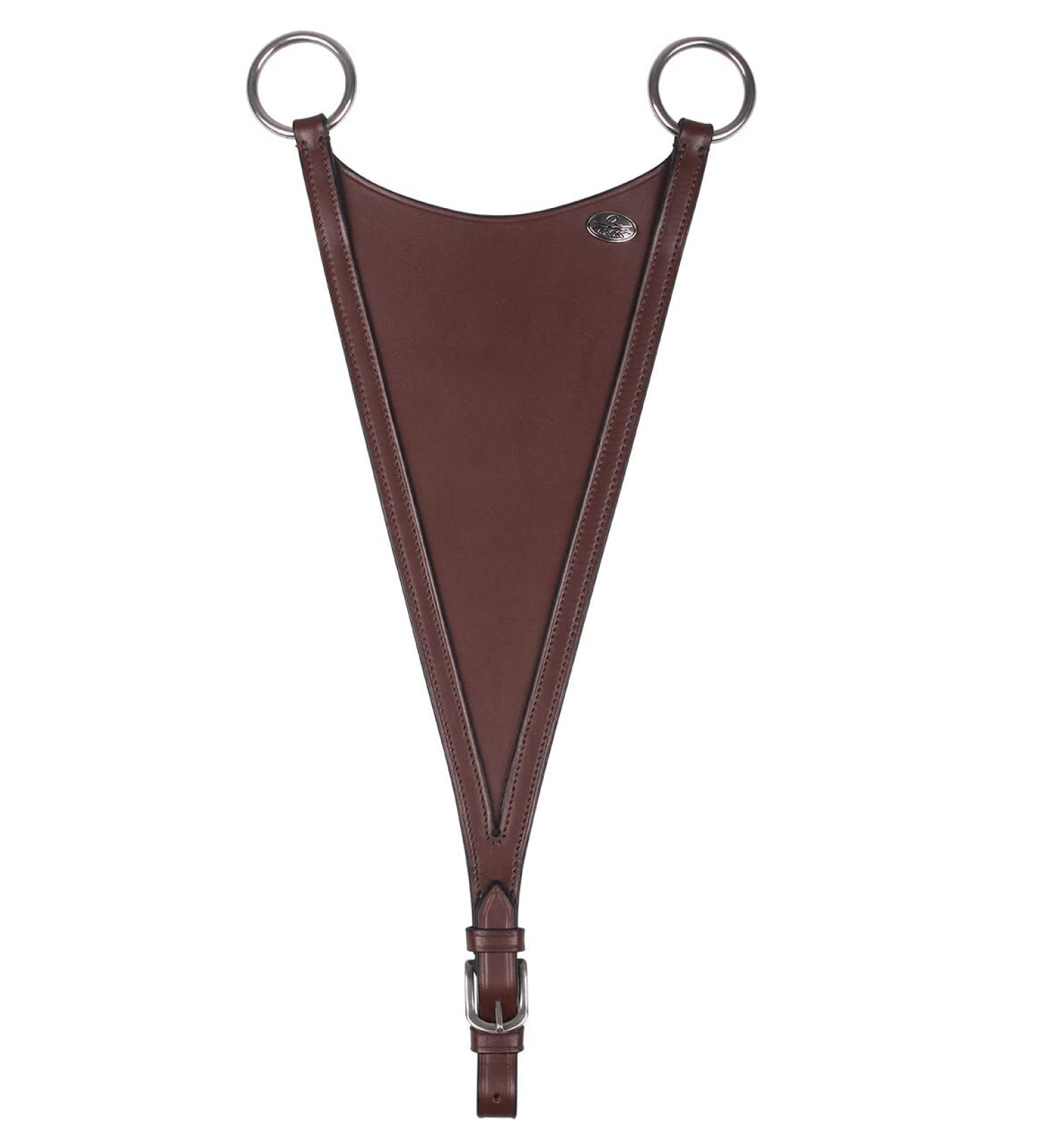 QHP Martingale Fork Closed Leather (Thoroughbred brown) Thoroughbred Brown