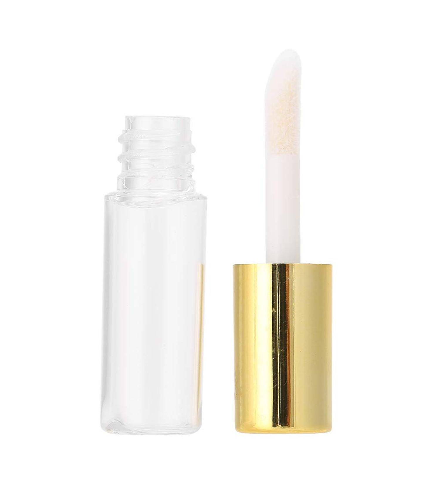 45pcs Mini Refillable Lip Gloss Tubes - 1.2ml Gold Lipstick Bottle Containers for Travel & DIY - Buy Online on GoSupps.com