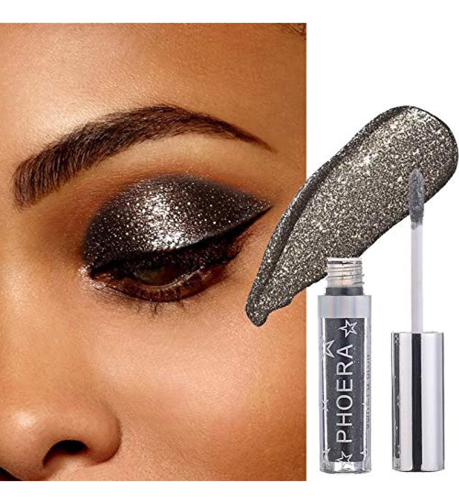 PHOERA AQUAPURITY Magnificent Metals Glitter & Glow Eyeshadow Palette - 108 MIDNIGHT - Buy Online on GoSupps.com