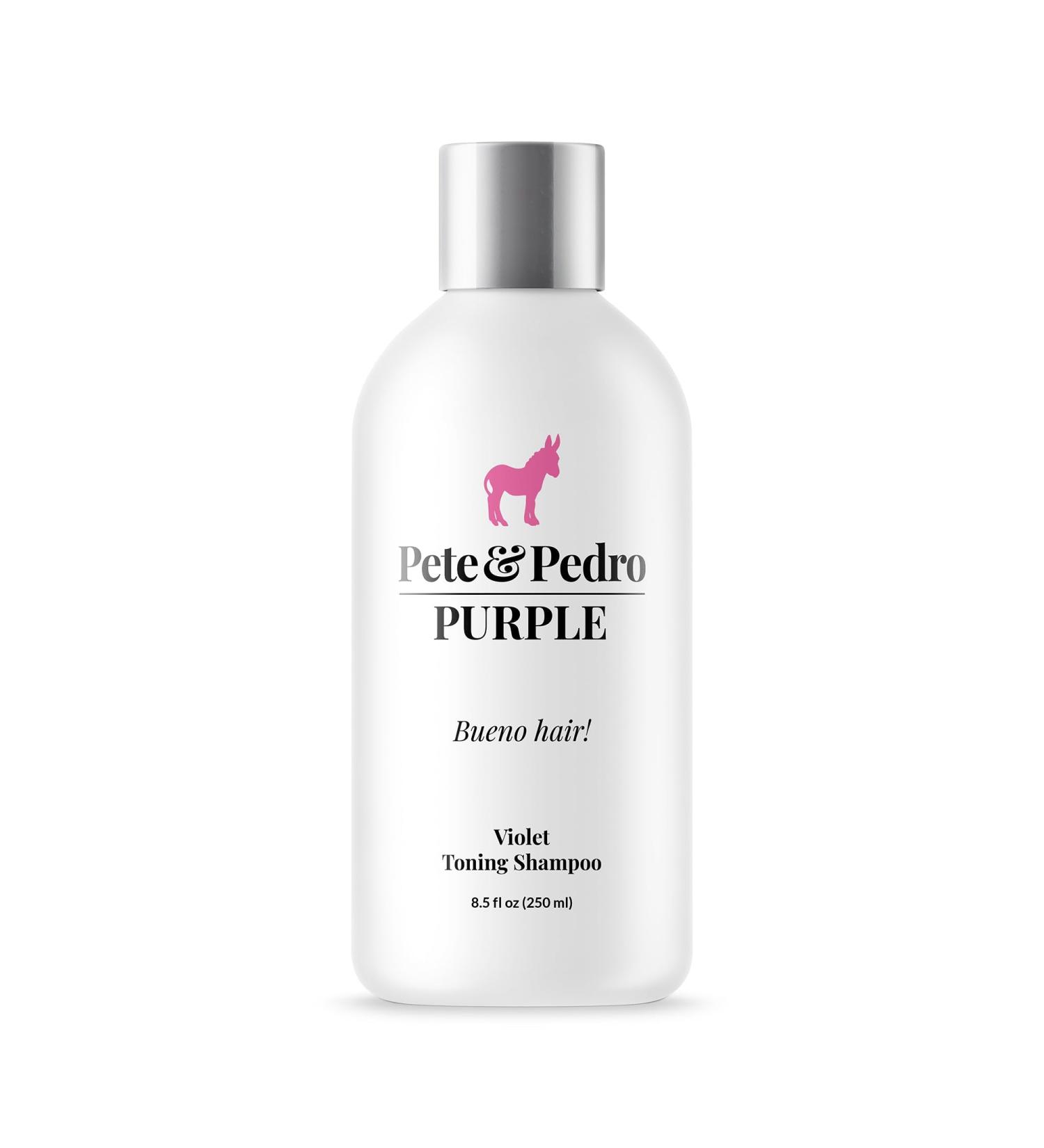 Pete & Pedro Purple Shampoo | Violet Toning Shampoo for Color Treated Hair | Eliminate Brassiness for Blondes & Grays | Shark Tank Featured 8.5 oz - Buy Online on GoSupps.com