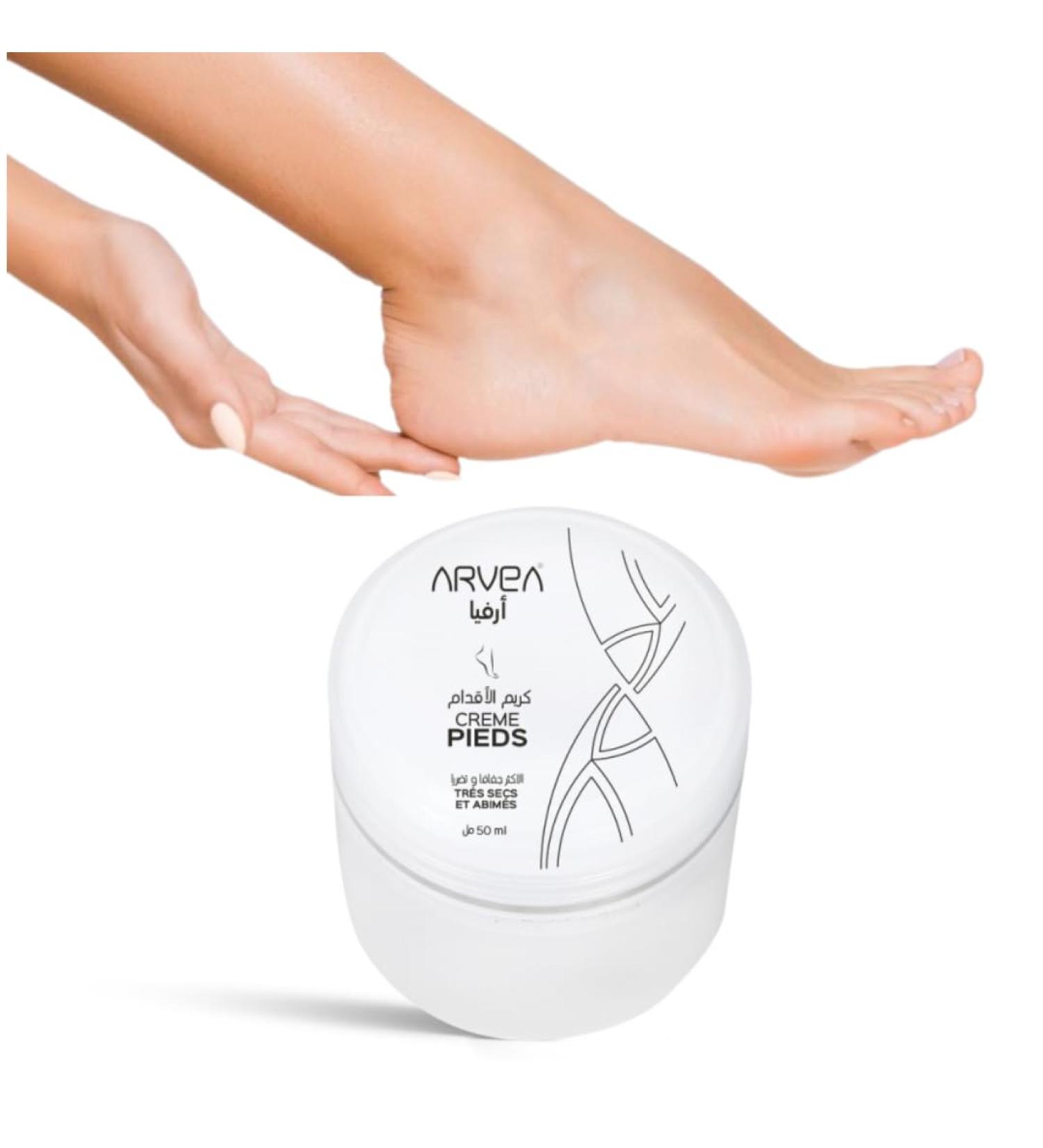 Arvea Foot Cream 50 ml - Repairs nourishes and relieves and moisturizes very dry and damaged feet - cream for very dry rough feet - Buy Online on GoSupps.com