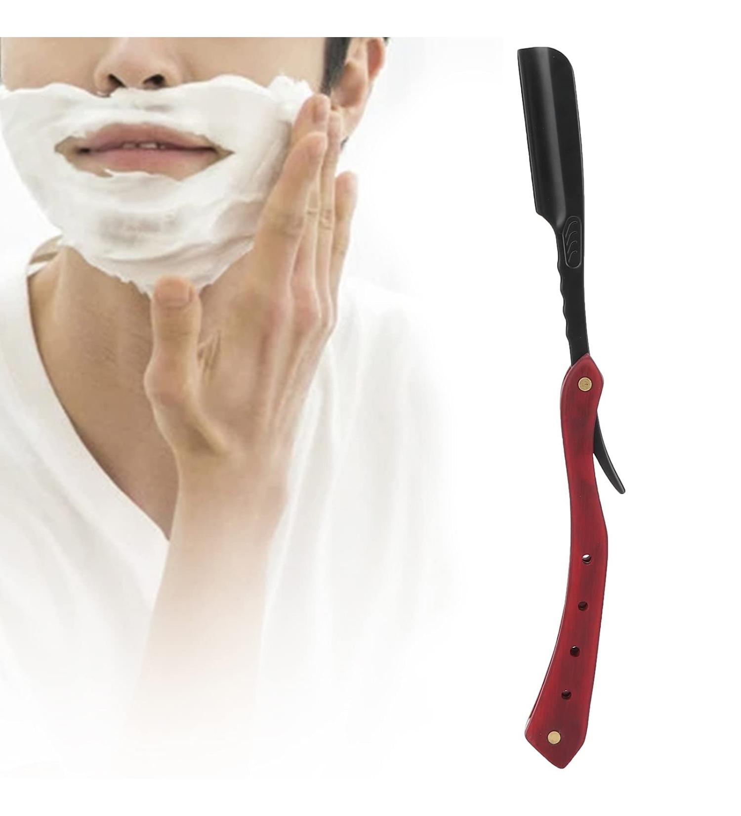 Syh & Aqye Professional Straight Edge Razor - Portable Zinc Alloy Travel Razor for Men (Black) - Manual Razor Without Blade - Buy Online on GoSupps.com