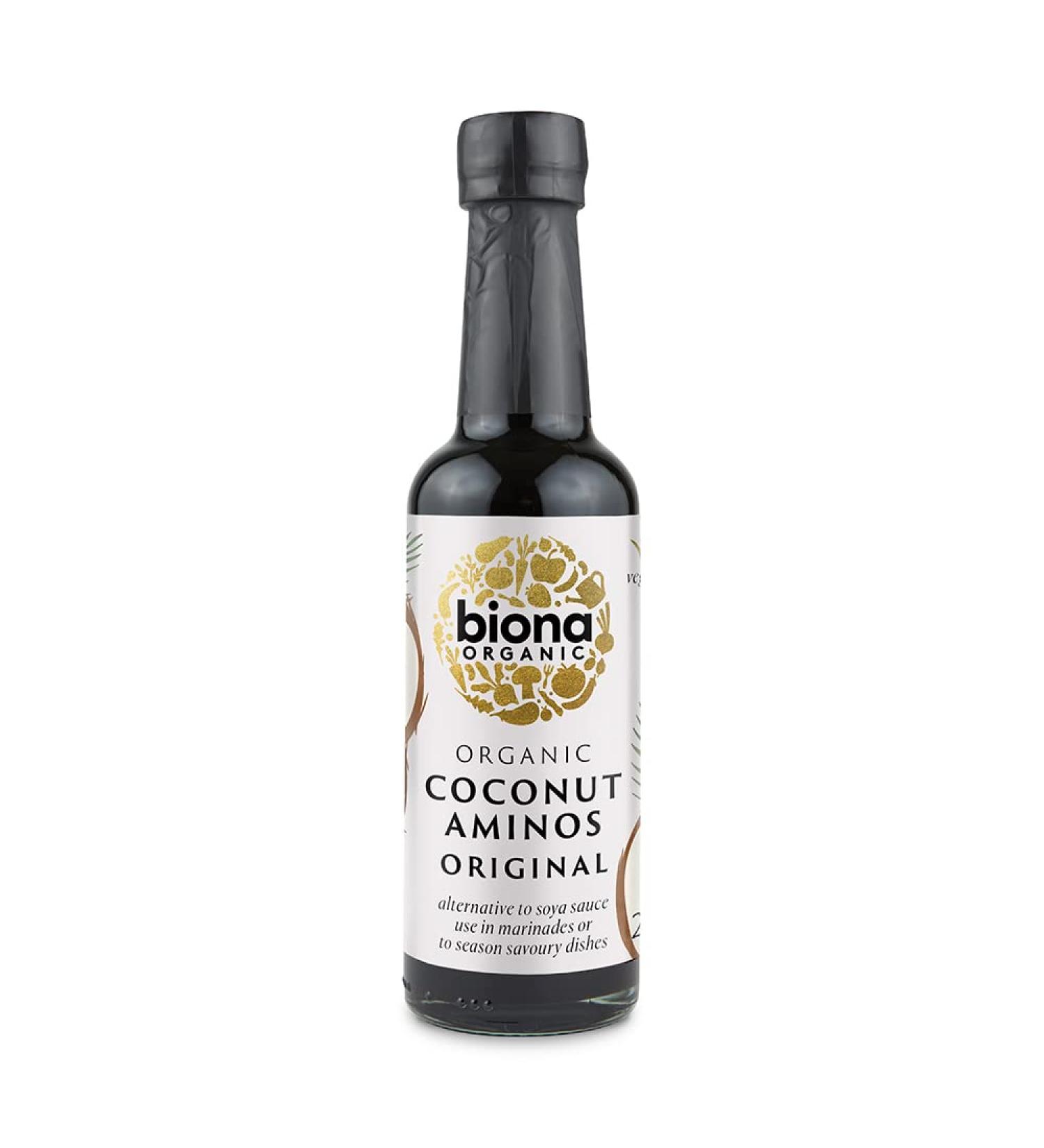 Biona Aminos de noix de coco bio Original 250 ml - S ve de noix de coco certifi e bio et sel de mer - Alternative la sauce soja - Sans gluten et soja - Naturellement v g talien - Buy Online on GoSupps.com