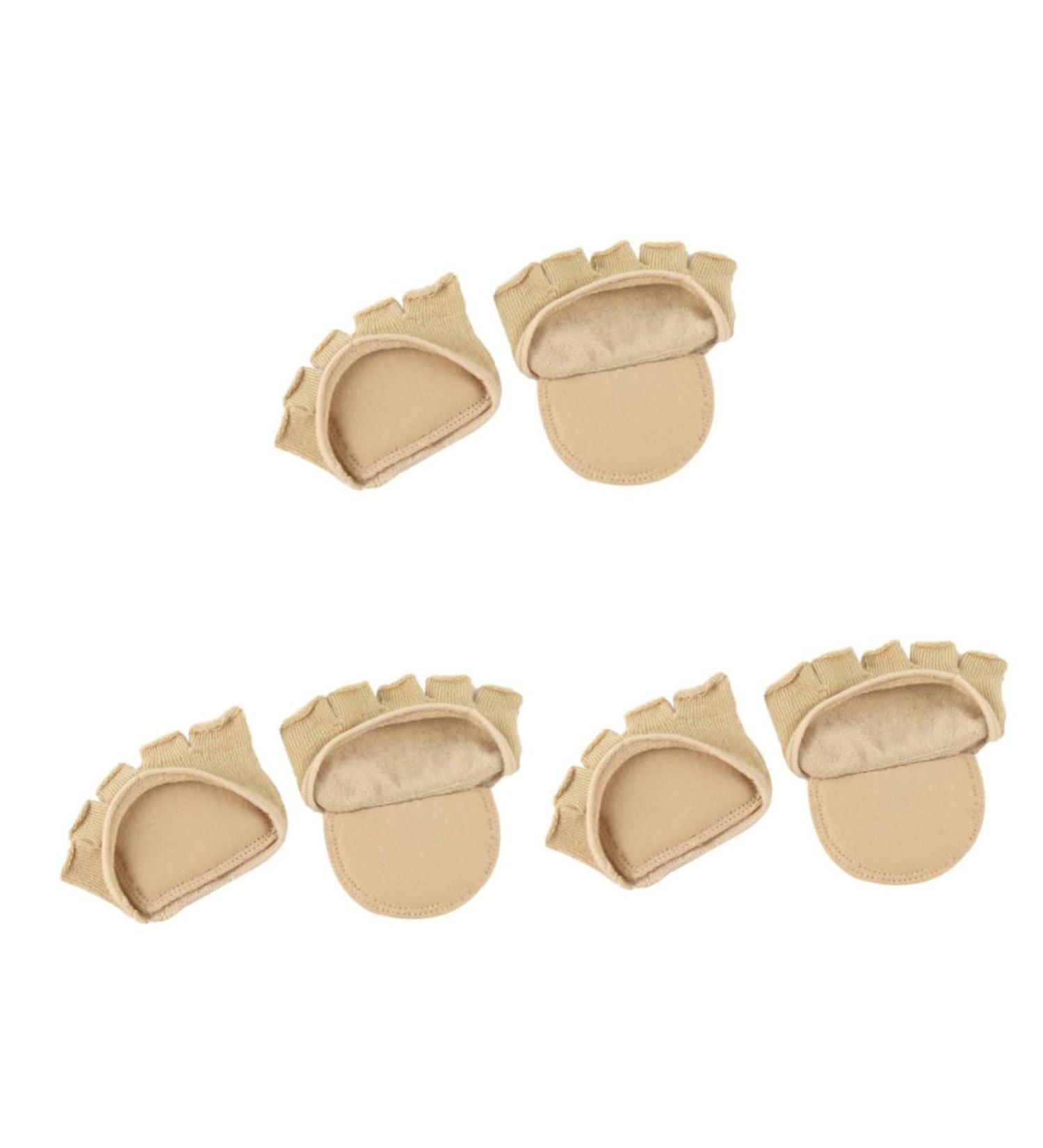 FOMIYES Fingerless Socks for Women - 3 Pairs Seamless Toe & Forefoot Pads for Heels - Toeless Cushion Liners & Toe Cover Sox - Buy Online on GoSupps.com