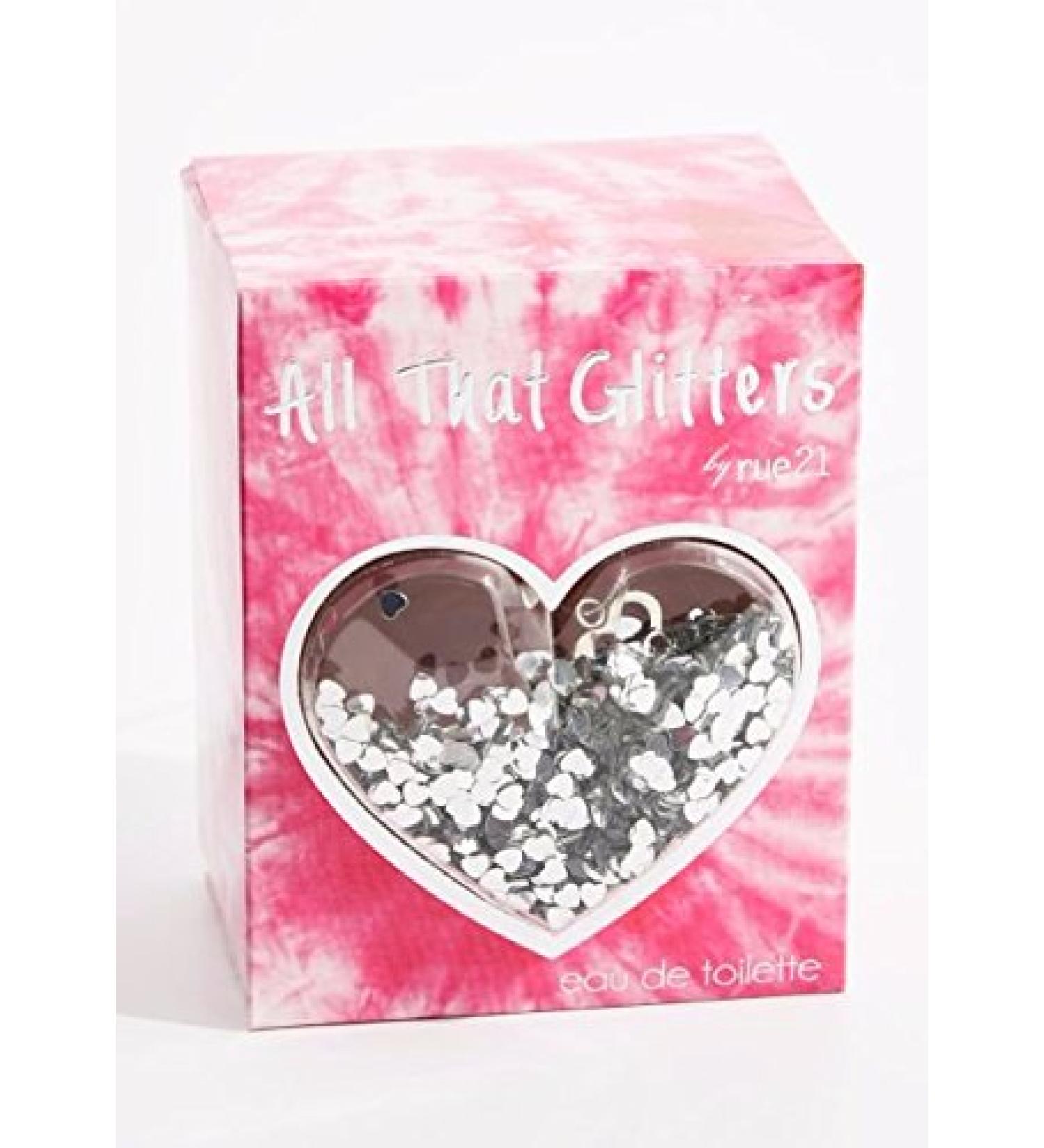 Rue 21 All That Glitters Eau De Toilette Perfume Spray 1.7 Ounce New in Pink and Silver Box