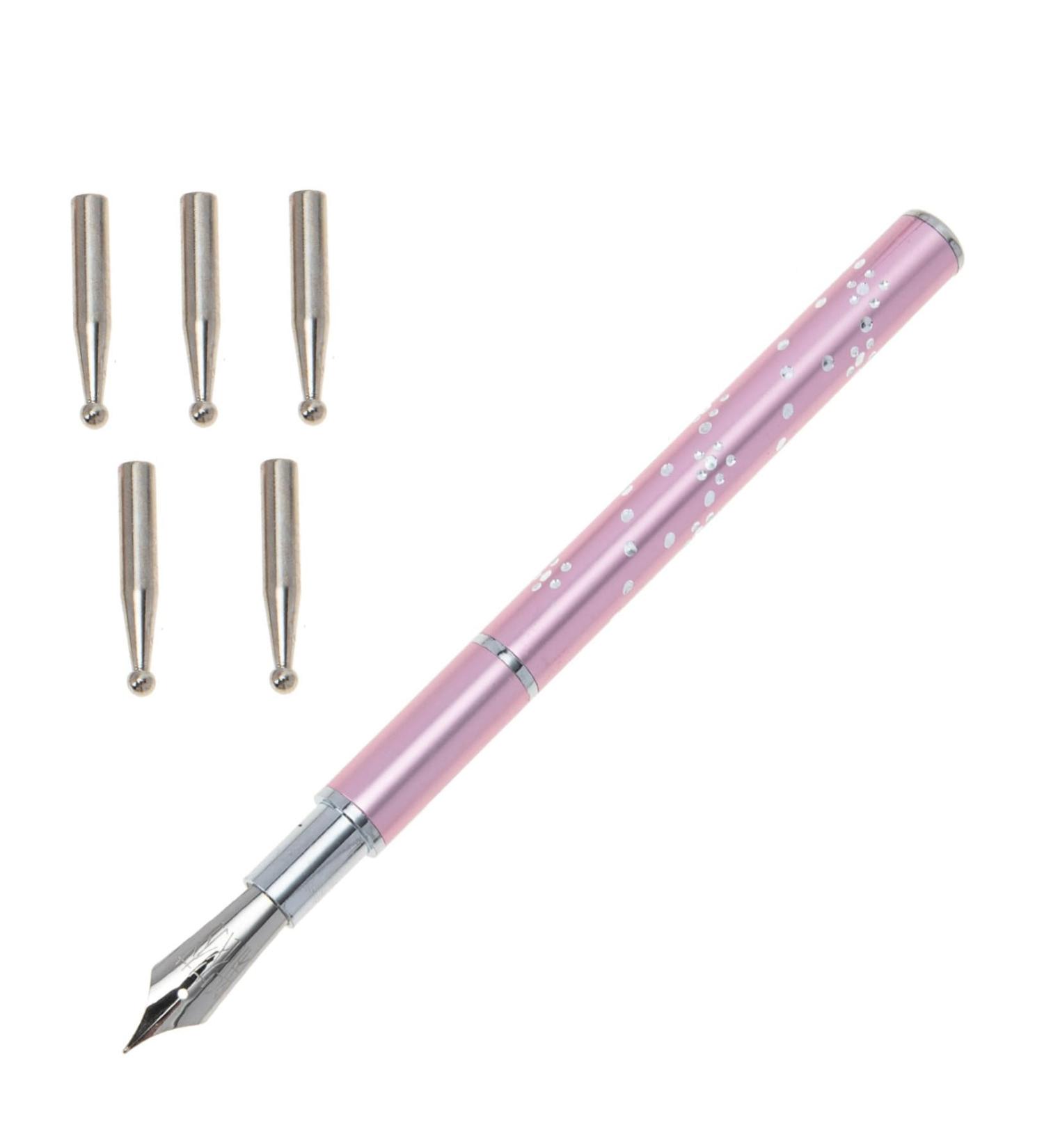 minkissy 1 Set nail art pen nail calligraphy pen tools nail art design pen paint marker replacement tips DIY embroidery tool multi placer builder brush Stainless steel drawing tool diamond - Buy Online on GoSupps.com