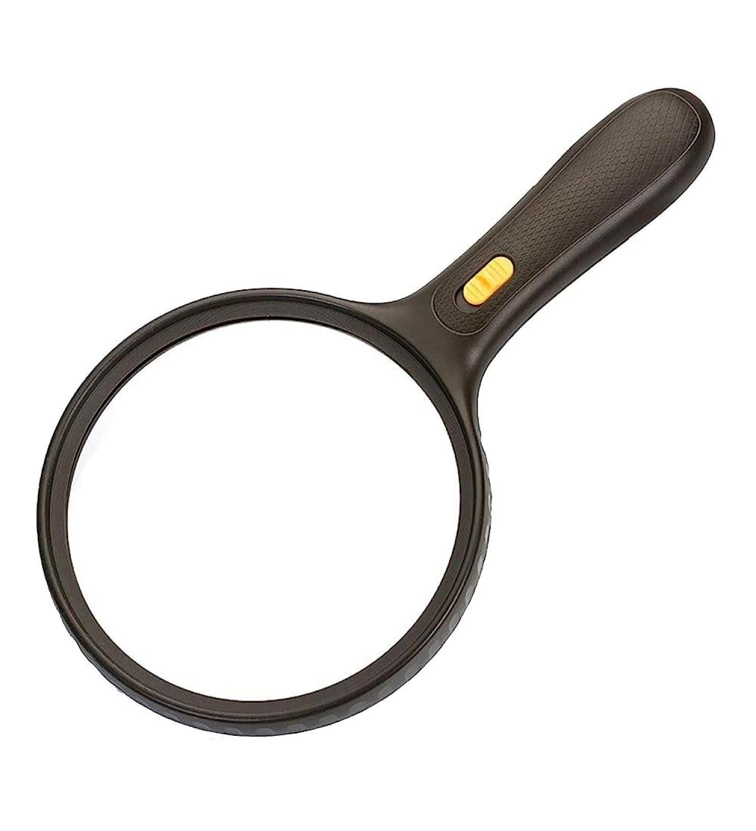 Magnifying Glass with Light 1.8X 5X Magnification Lightweight Handheld Magnifying Glass for Reading Hobbies Magnifier/Black Comfortable Anniversary - Buy Online on GoSupps.com