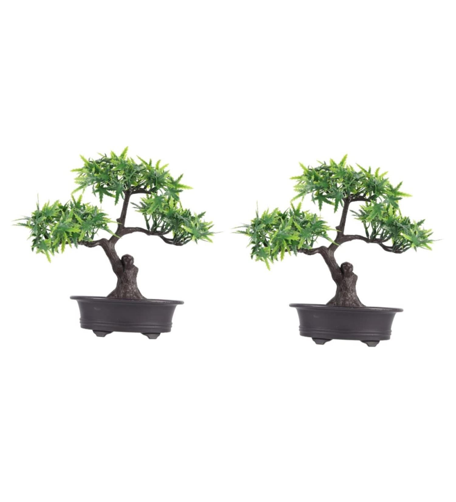 Zerodeko 2pcs Welcome Pine Flower Pot Houseplants Live Indoor Home Desk Fake Bonsai Desk Top Decor Interior Decor Simulation Green Plants Simulation Tree Office Plastic Flower Household - Buy Online on GoSupps.com