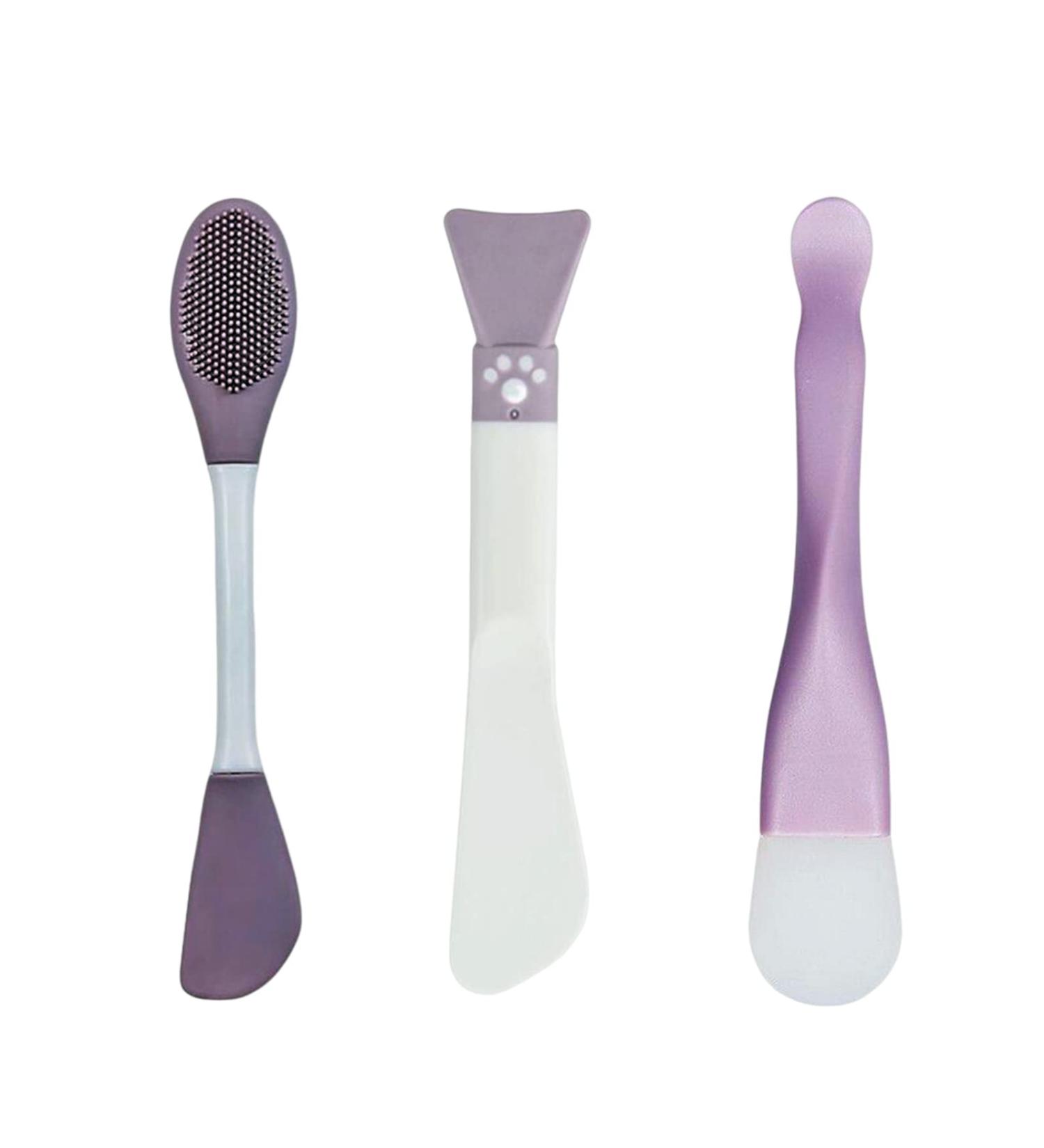 Silicone Face Mask Brush Set for Gentle Exfoliation and Moisturizer Application - 3PCS - Buy Online on GoSupps.com