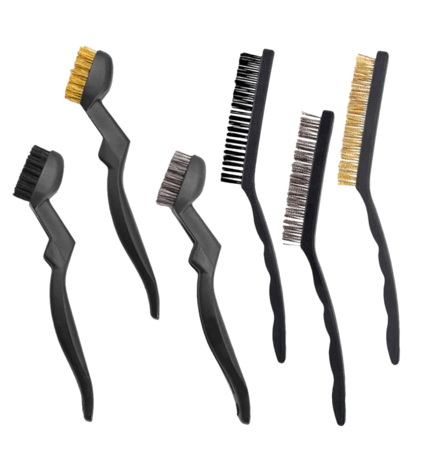 Solust 6-Part Cleaning Tool Set | Wire Handle Brush Set for Efficient Cleaning | Copper & Stainless Steel Bristles | Antistatic Design for Welders - Buy Online on GoSupps.com
